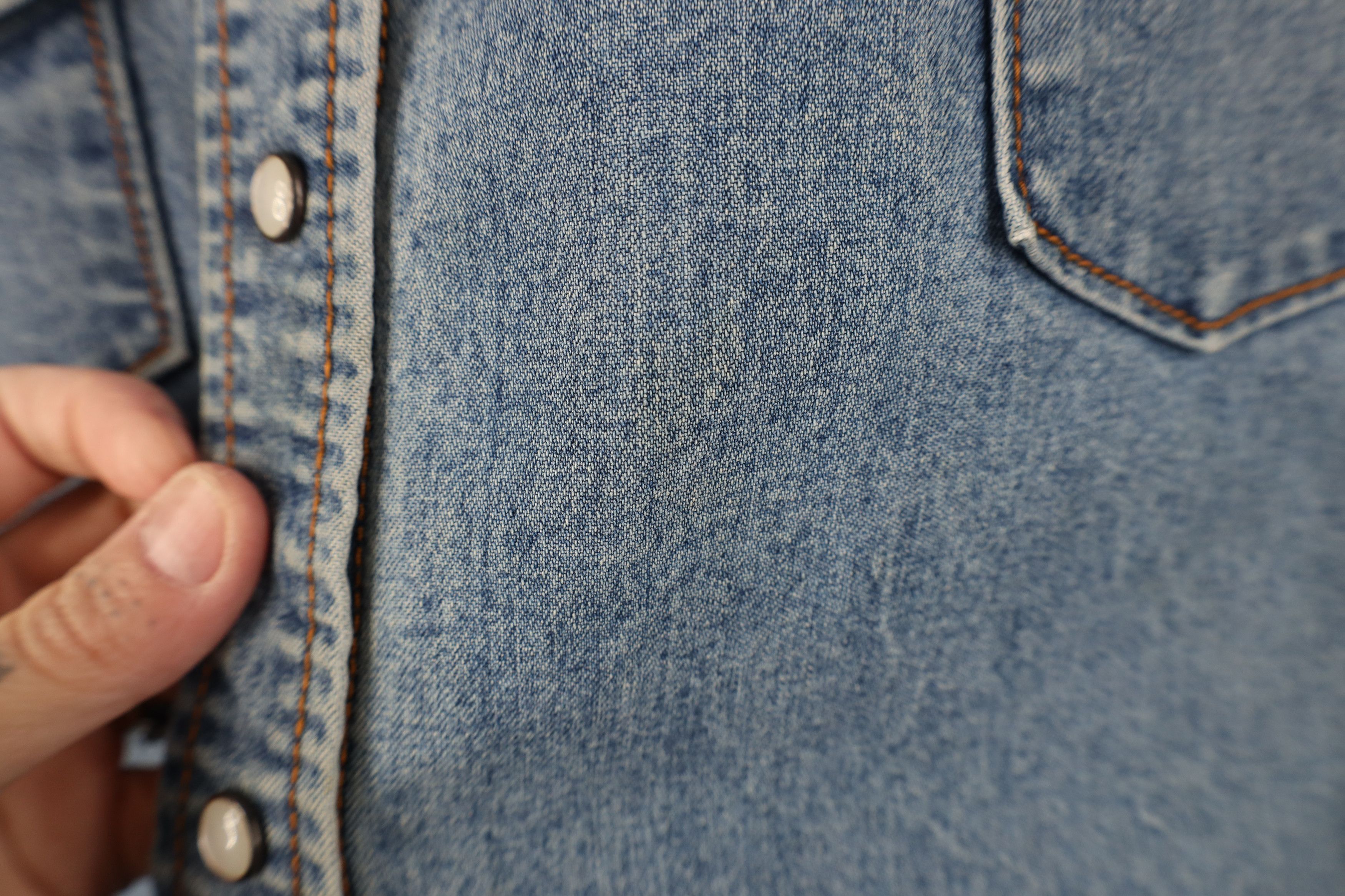 Levi's Vintage Y2K Levis Babydoll Snap Button Denim Shirt Stretch Size XL / US 12-14 / IT 48-50 - 6 Thumbnail