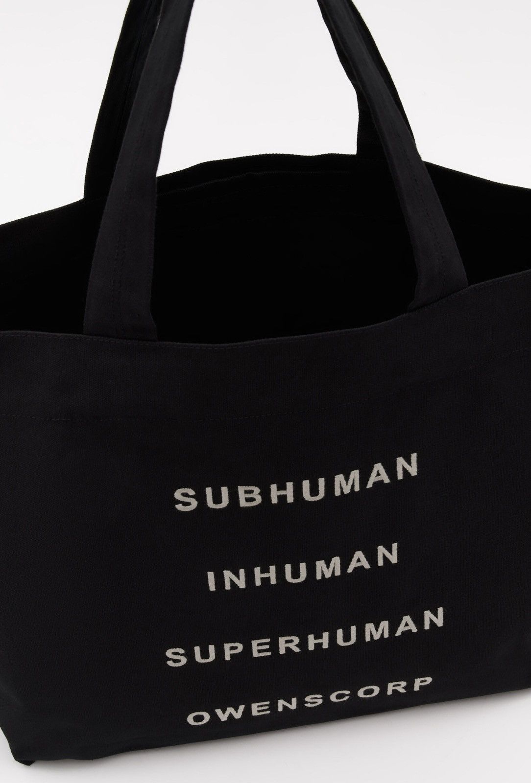 Rick Owens Last Rick Owens Embroidered Subhuman Black Large Tote Bag Size ONE SIZE - 6 Thumbnail
