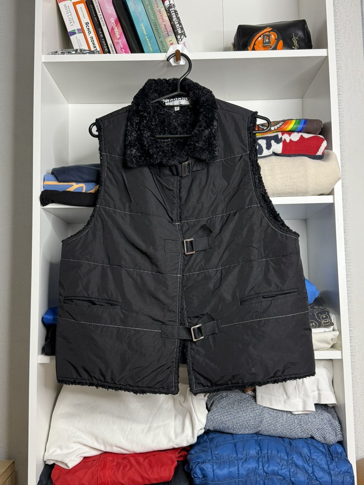 Iceberg Vintage 90s Iceberg Big logo nylon vest size M Size M / US 6-8 / IT 42-44 - 2 Thumbnail