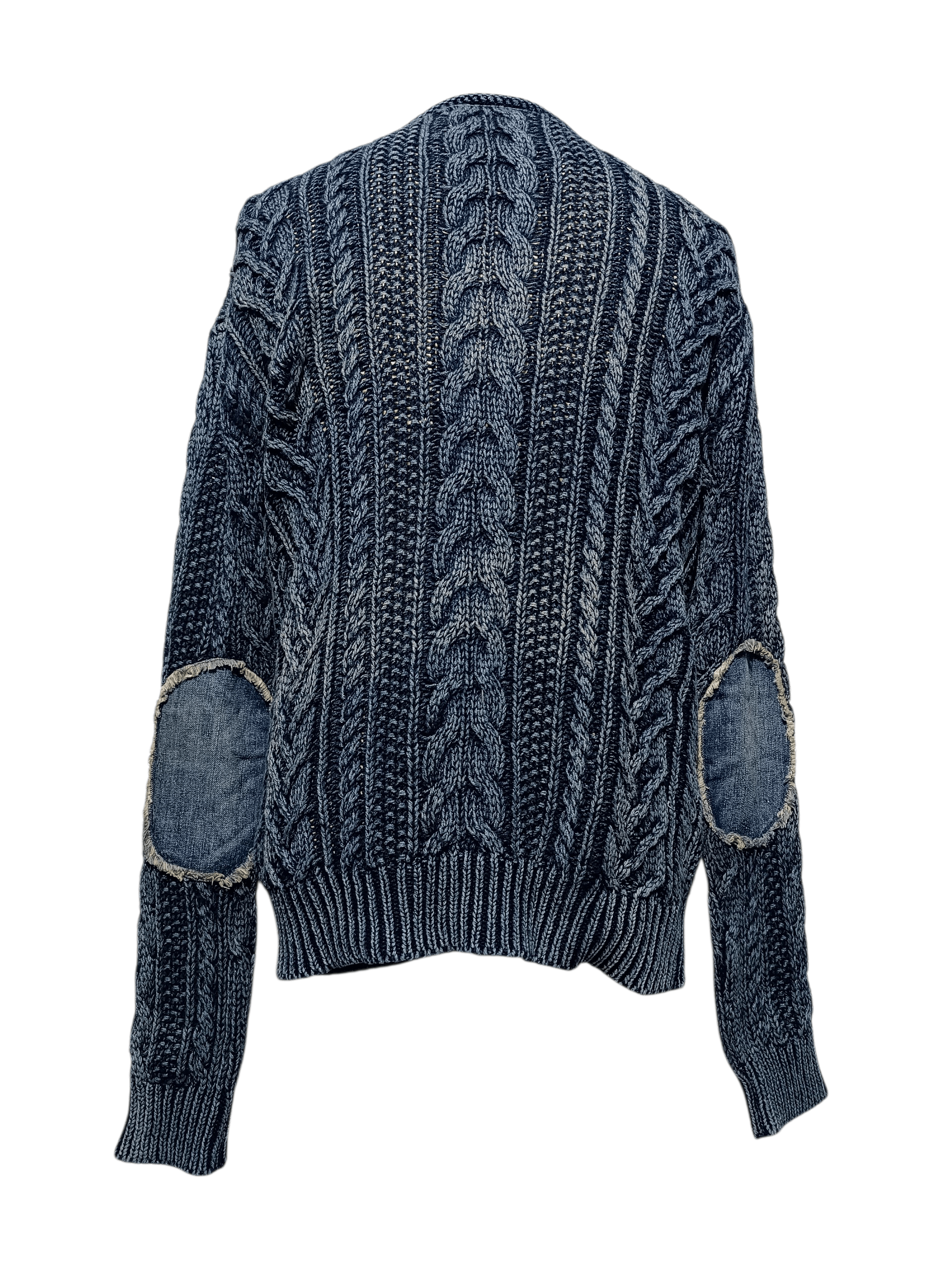 Denim & Supply Ralph Lauren Denim & Supply Ralph Lauren Indigo Dyed Cable Knit Sweater Size US M / EU 48-50 / 2 - 5 Thumbnail