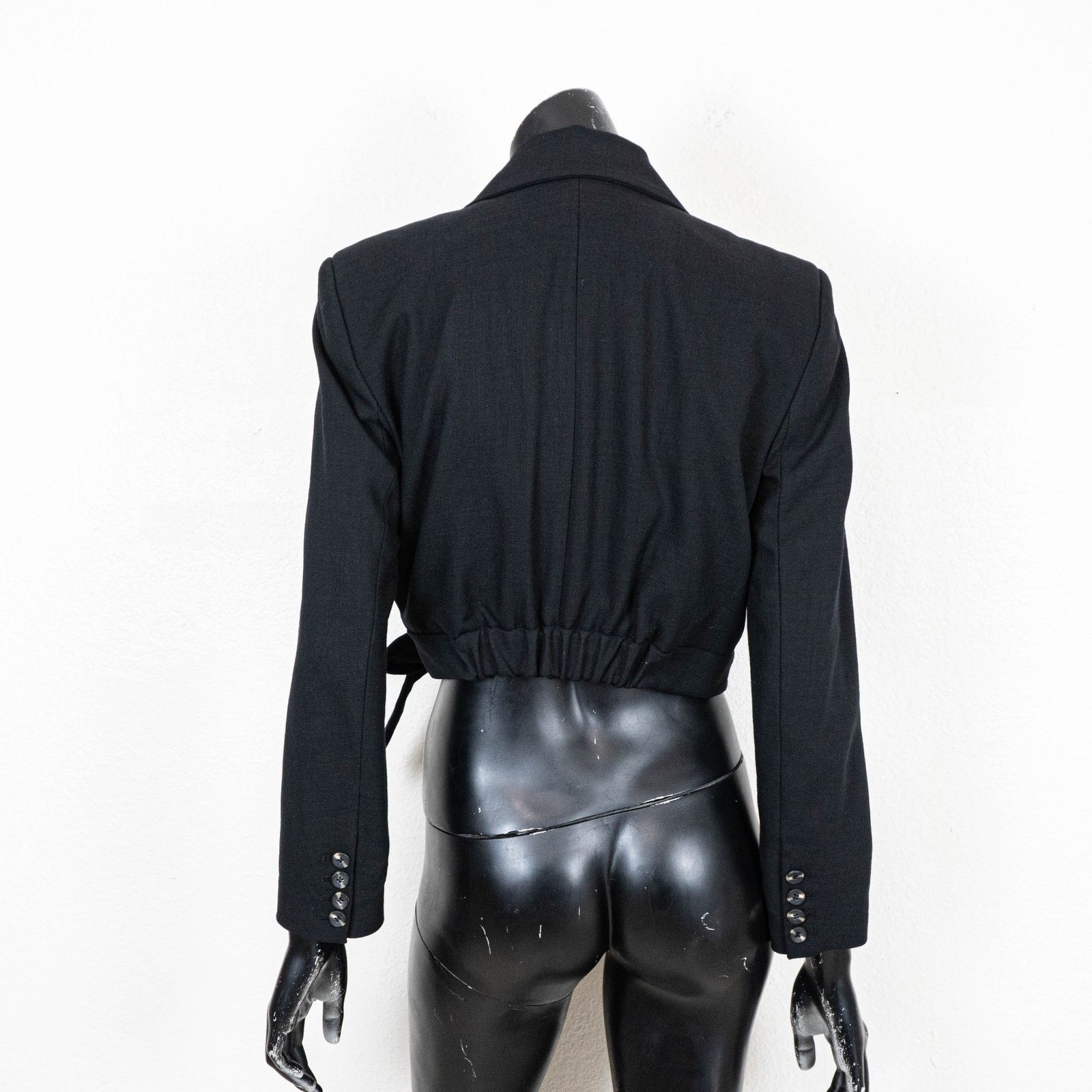 ba&sh BA&SH Cropped Wraparound Blazer Jacket in Black size Medium Size M / US 6-8 / IT 42-44 - 8 Thumbnail
