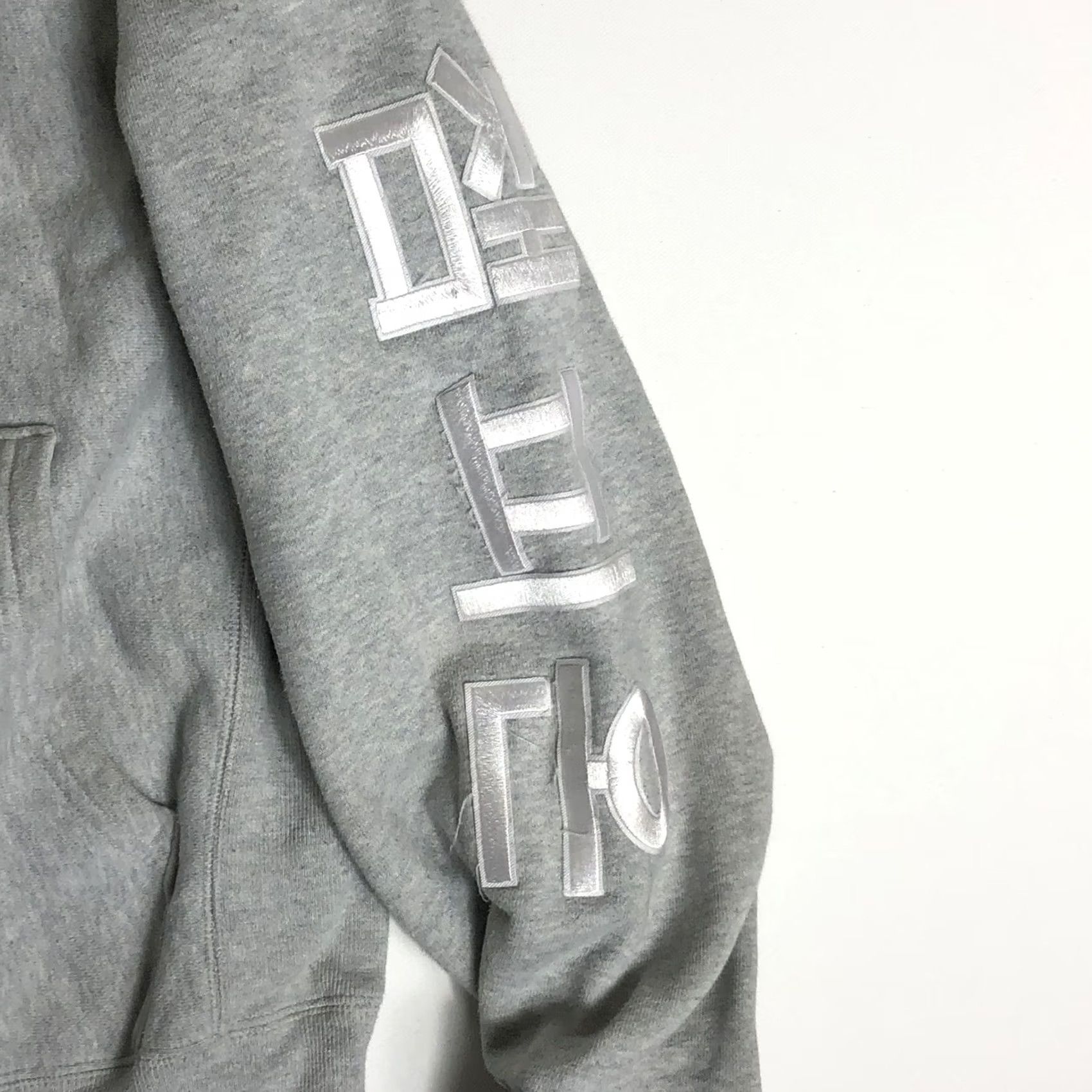 Champion Champion Mens Reverse Weave Heather Gray Embroidered Spellout Hoodie S Size Grey Fleece Size US S / EU 44-46 / 1 - 5 Thumbnail