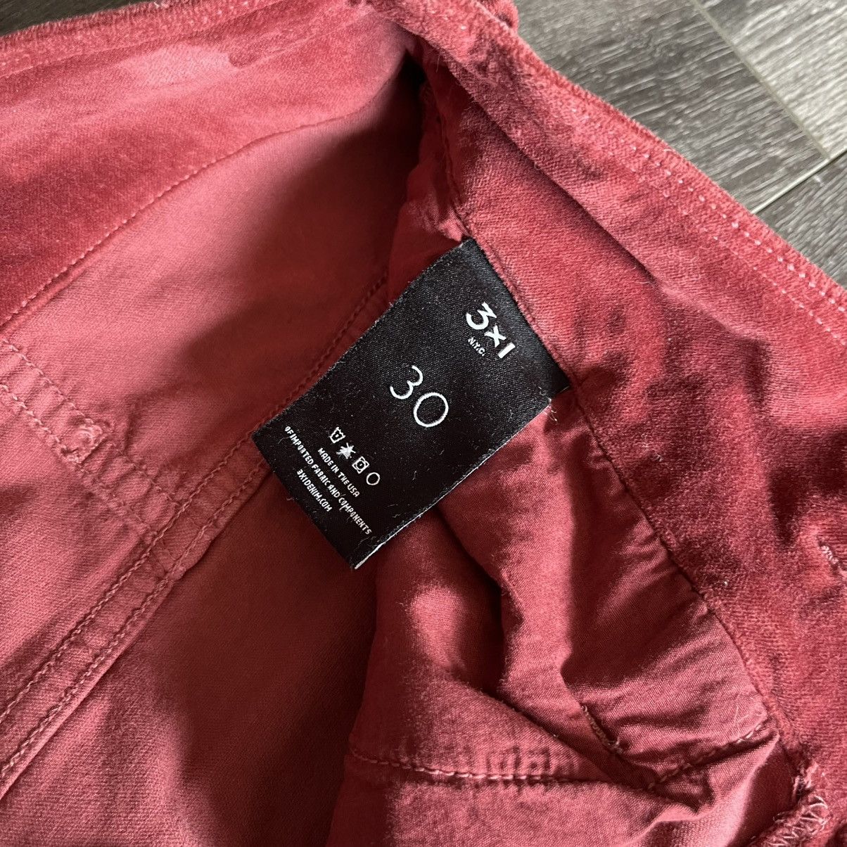 3x1 3x1 Crimson Kelly Velvet Paperbag Tie Belt Wide Leg Jeans Size 30" / US 8 / IT 44 - 10 Thumbnail