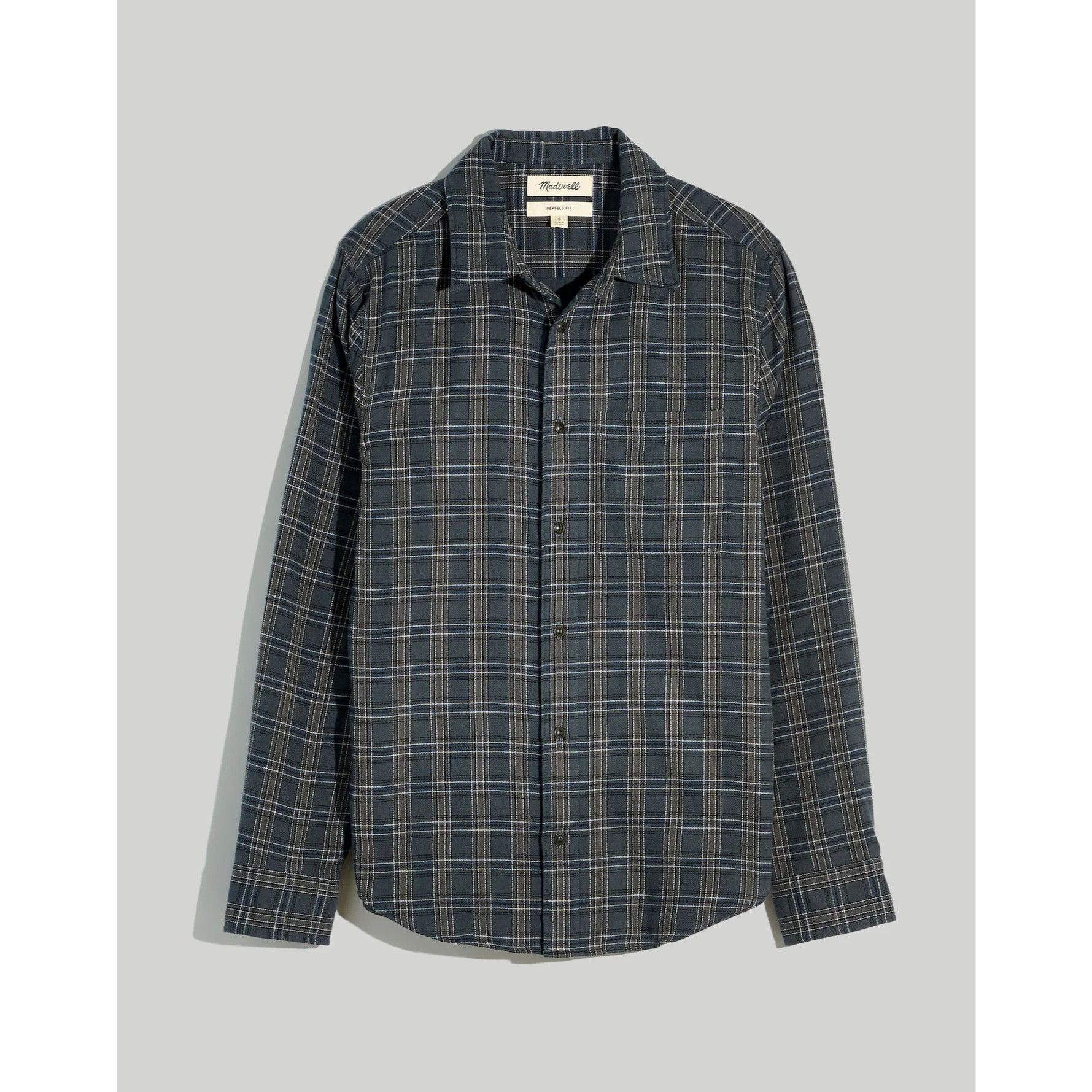 Madewell Madewell Double-Weave Perfect Long-Sleeve Shirt in steel gre Size US XS / EU 42 / 0 - 8 Thumbnail