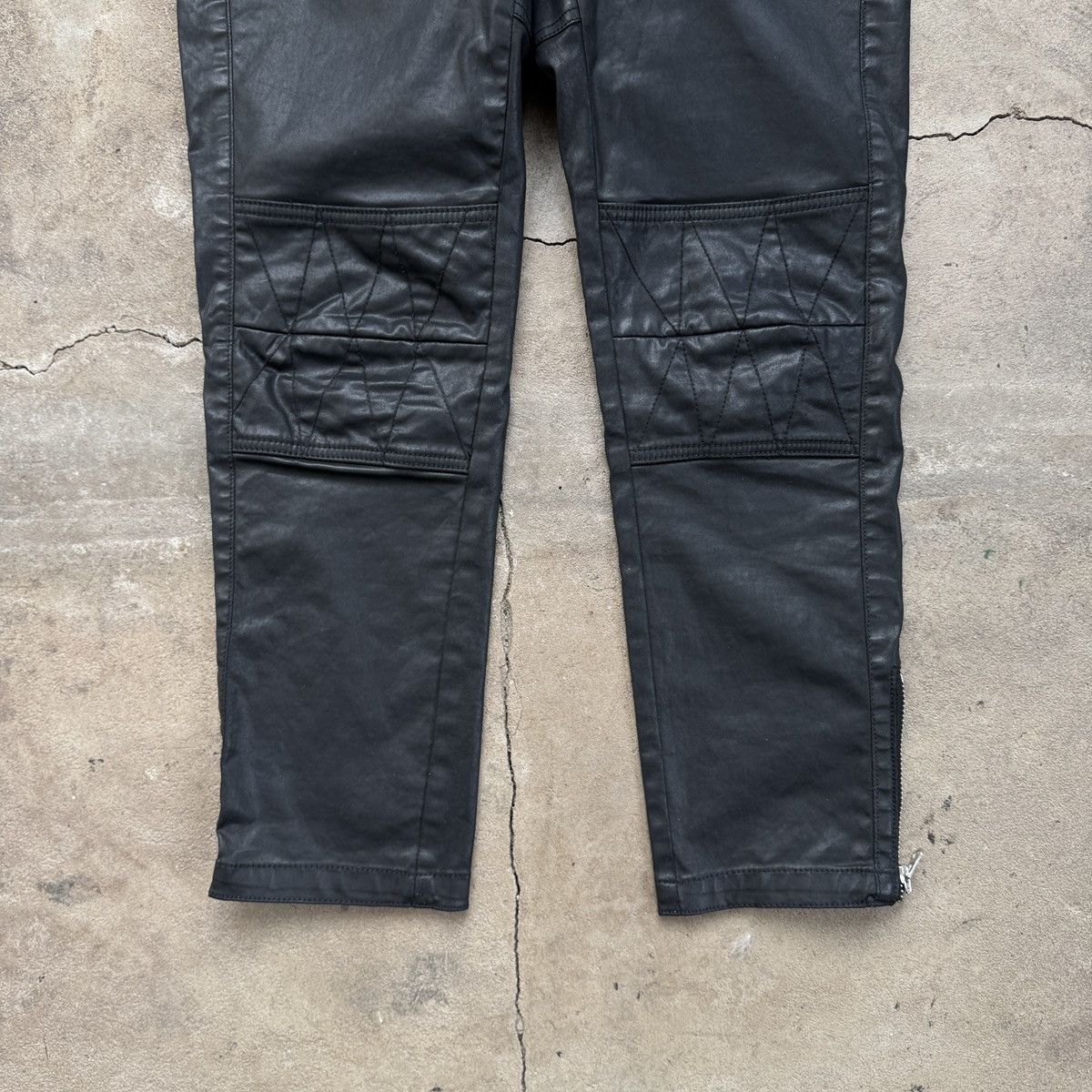 H&M × Isabel Marant ISABEL MARANT x H&M Waxed Biker Moto Skinny Jeans Pants Size 34" / US 12 / IT 48 - 3 Thumbnail