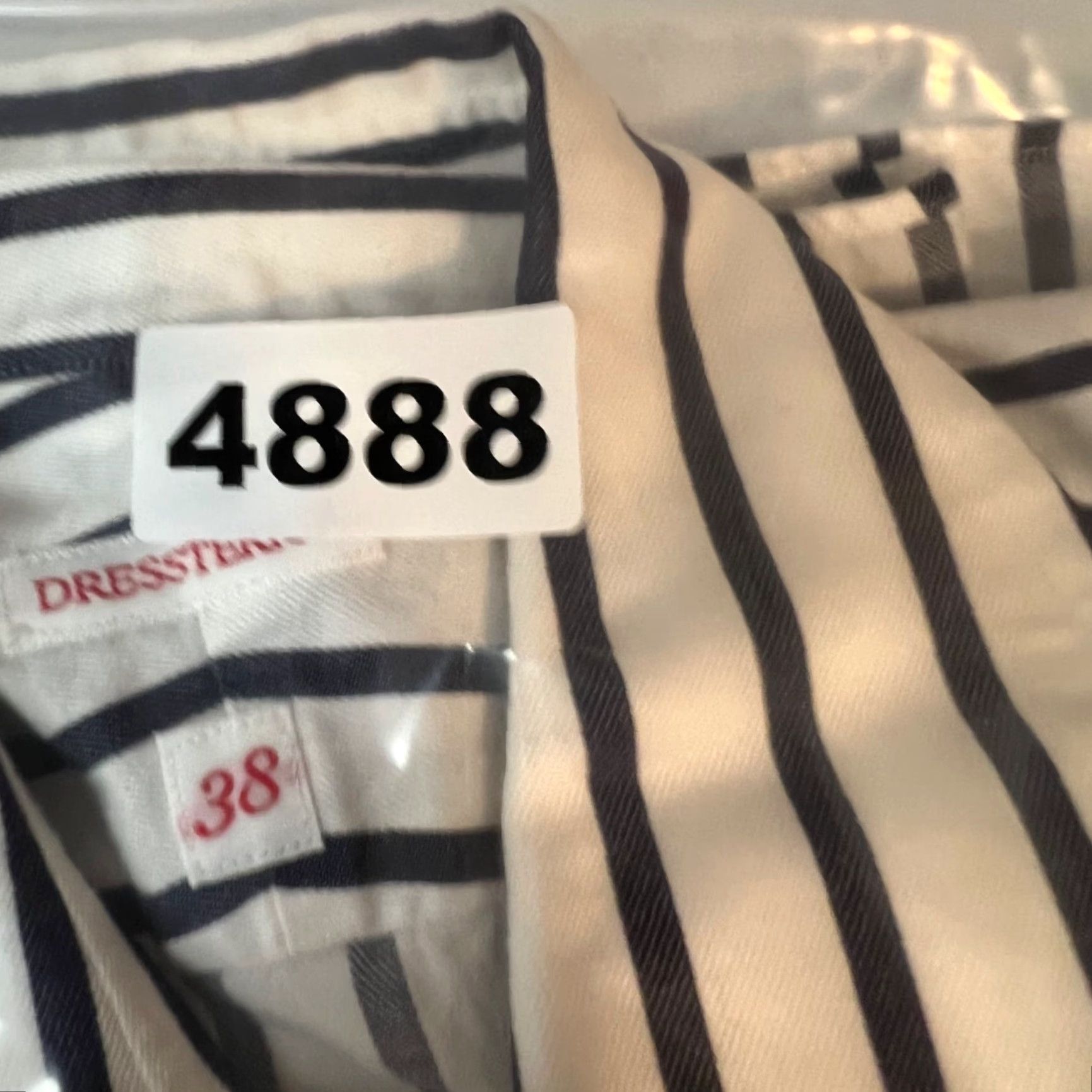 Vintage Dressterior Womens Button-Up Shirt Striped Cotton White & Blue Casual Slim 38 Adult Regular Long Sleeve Collared Shirt Womens Size XS / US 0-2 / IT 36-38 - 8 Thumbnail