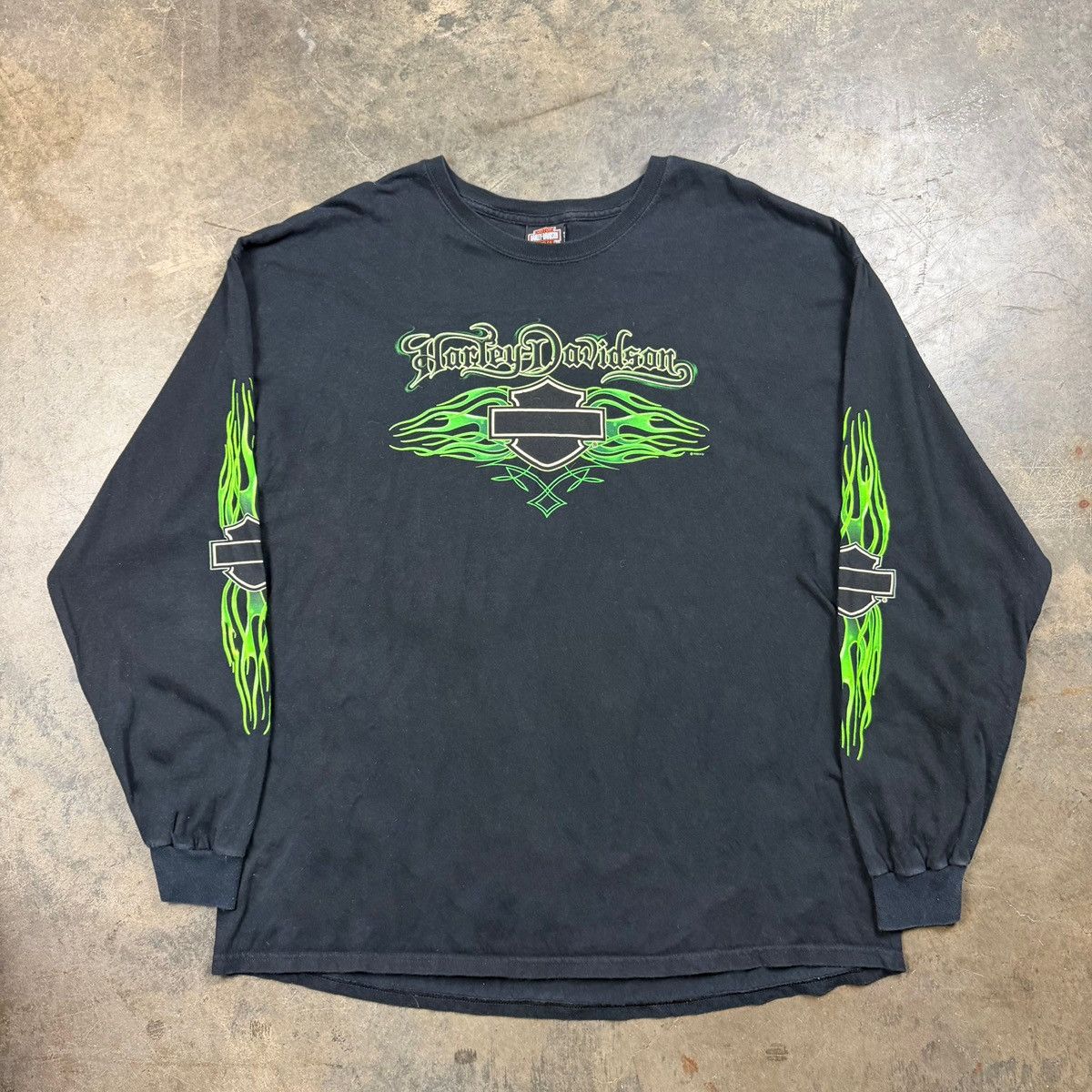 Harley Davidson harley davidson long sleeve with flames on both sleeves Size US XXL / EU 58 / 5 - 1 Thumbnail