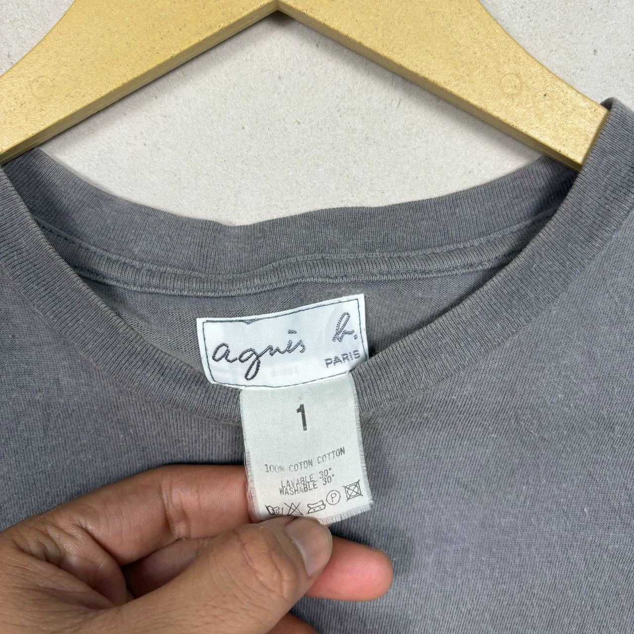 agnes b. Vintage Agnès b. Paris Grey Tee Size 1 Minimalist Chic Size US S / EU 44-46 / 1 - 4 Thumbnail