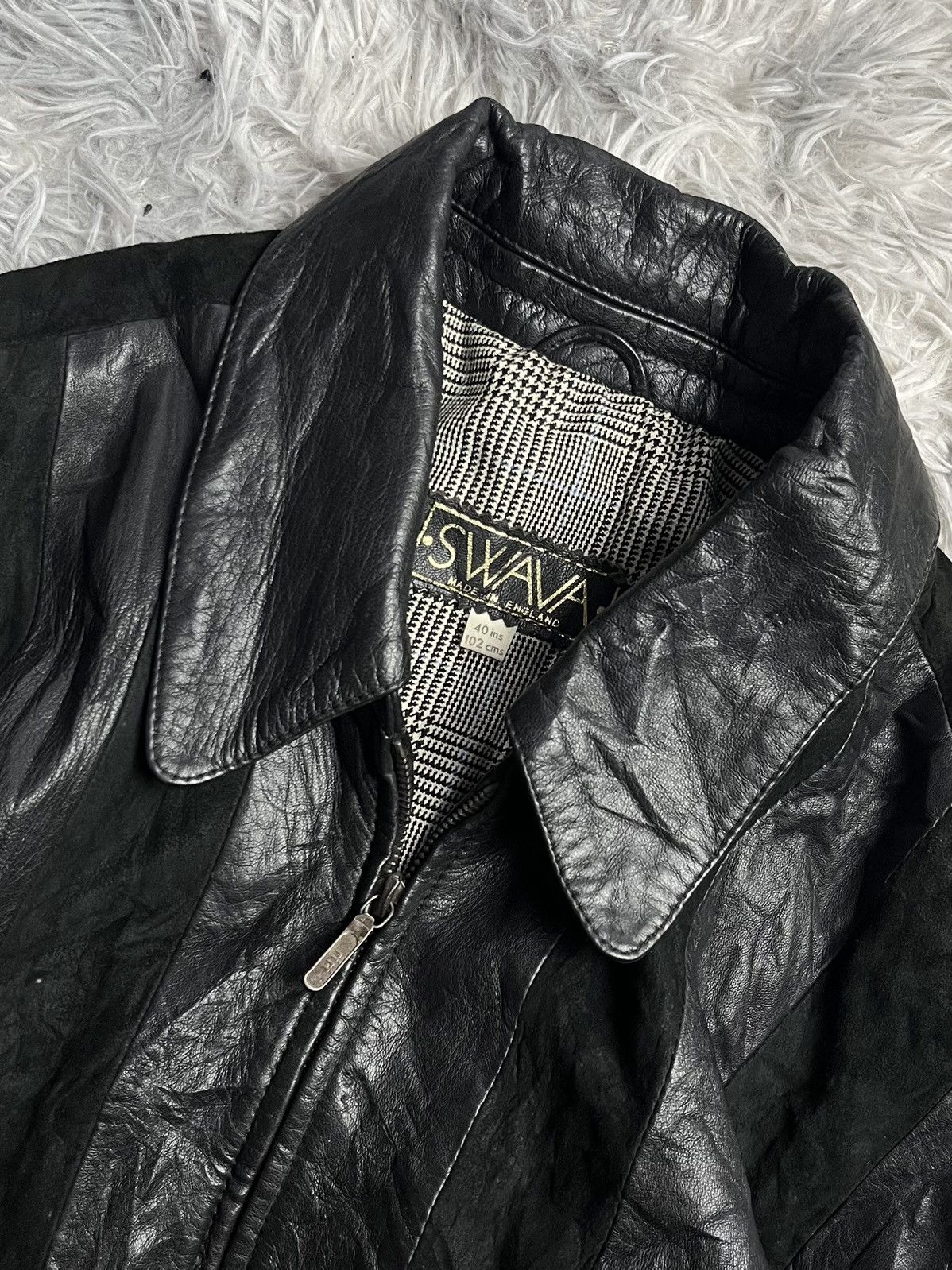 Vintage Vintage 90s SWAVA Leather Jacket Size US M / EU 48-50 / 2 - 4 Thumbnail