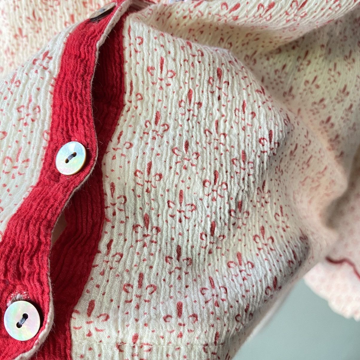 Tsumori Chisato TSUMORI CHISATO Retro Button-Up with Red Trim Size XS / US 0-2 / IT 36-38 - 20 Thumbnail