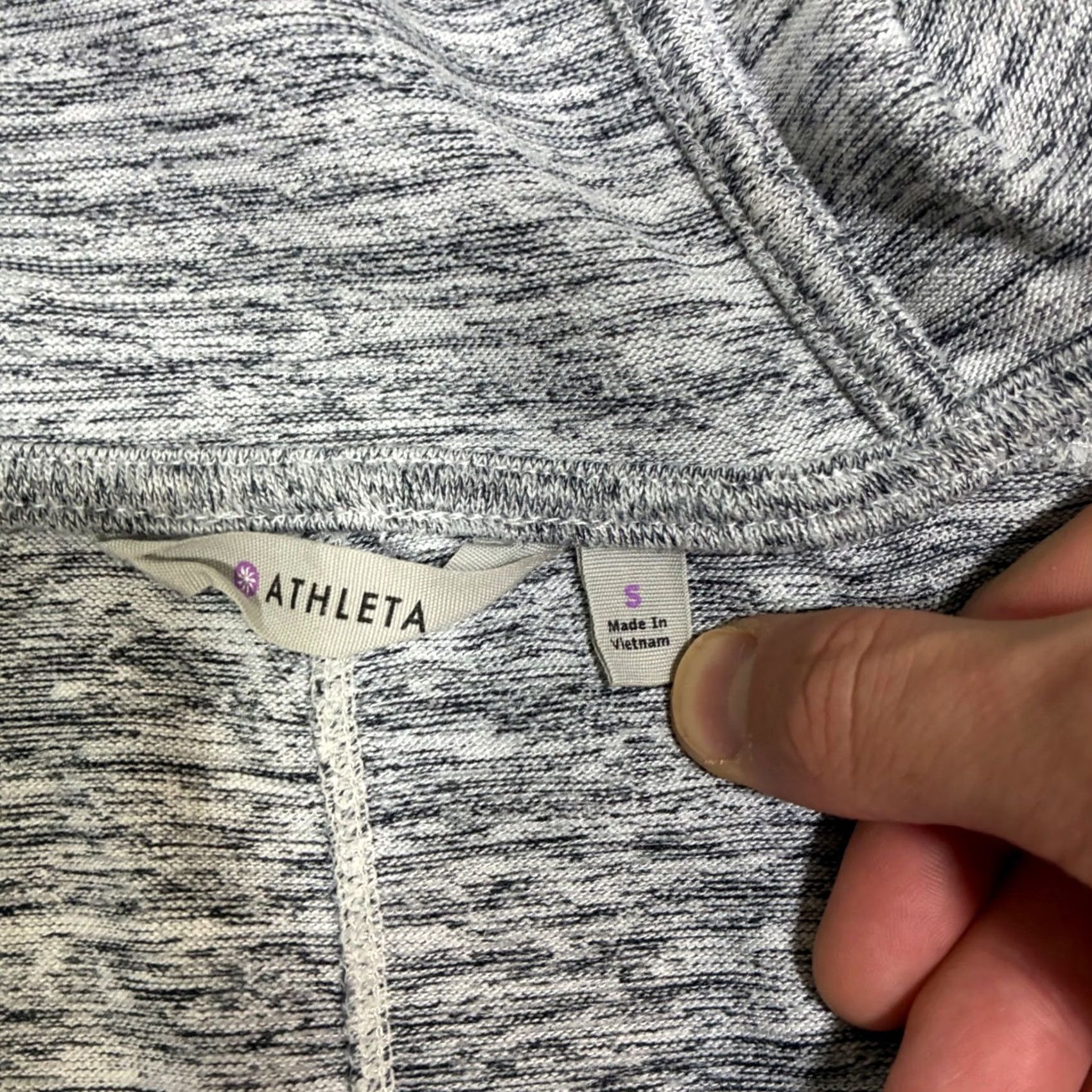 Athleta Athleta Cardigan Hoodie Open Front Heather Gray Womens Size S Knit Lightweight Pockets Drape Front Casual Activewear Loungewear Size S / US 4 / IT 40 - 5 Thumbnail