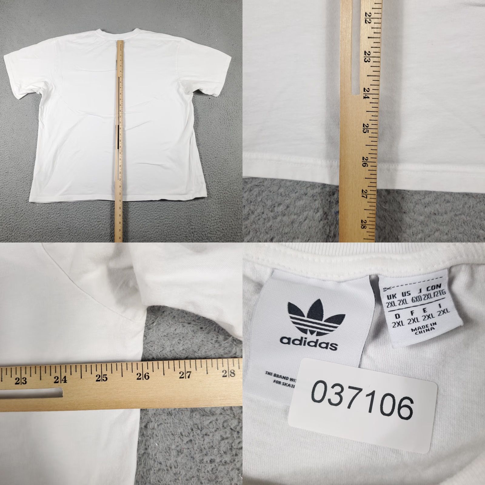 Adidas Adidas T Shirt Mens 2XL White Dill Casual Short Sleeve Adult Size US XXL / EU 58 / 5 - 8 Thumbnail