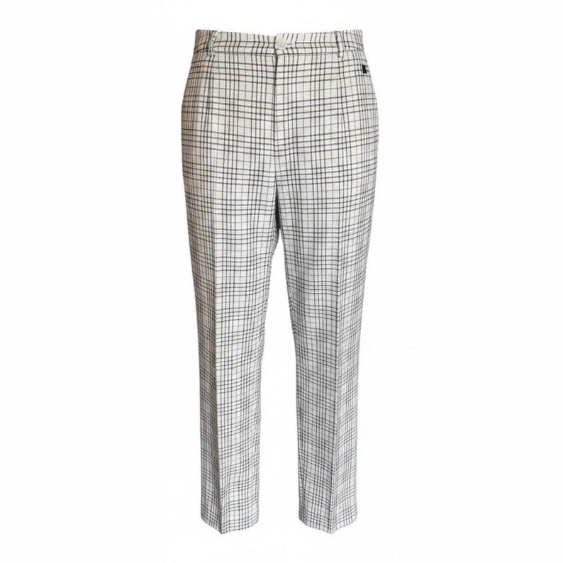 Burberry Burberry trousers | White and Blue Plaid Ankle Pants | Size 34" / US 12 / IT 48 - 3 Thumbnail
