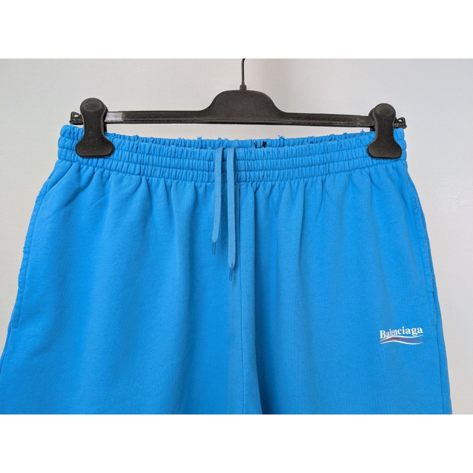 Balenciaga o1rshd1 Q:2 / Pol Camp Crack Print Med Moll Shorts in Blue Size US 32 / EU 48 - 6 Thumbnail