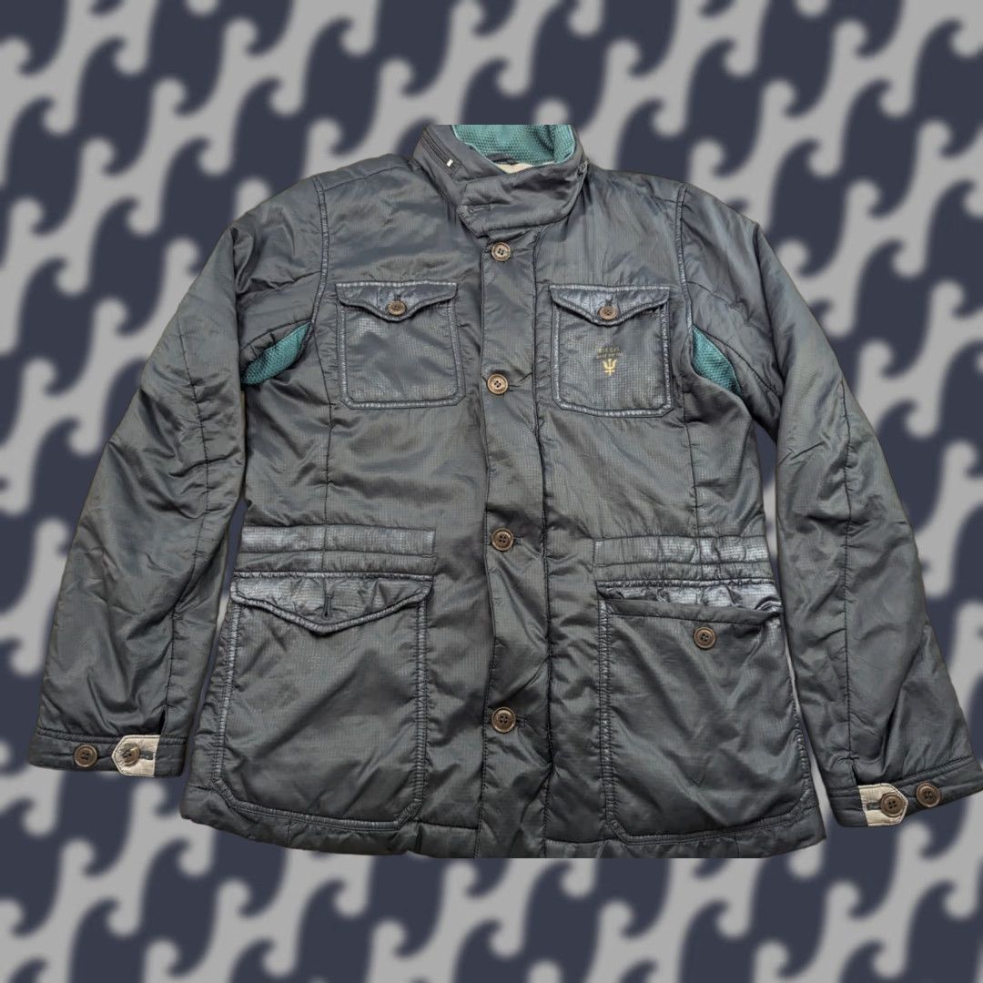 Diesel Diesel Jacket Mens Size S Green Hooded Full Zip Bomber Jacket Vintage No Size US S / EU 44-46 / 1 - 1 Thumbnail