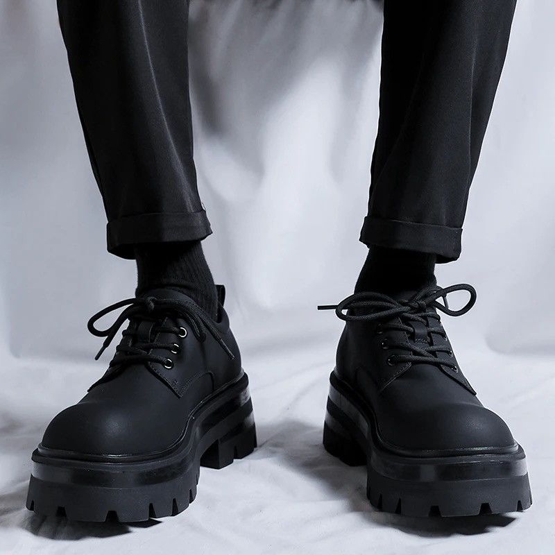 Other Black Chunky PU Leather Boots Size US 8 / EU 41 - 3 Thumbnail