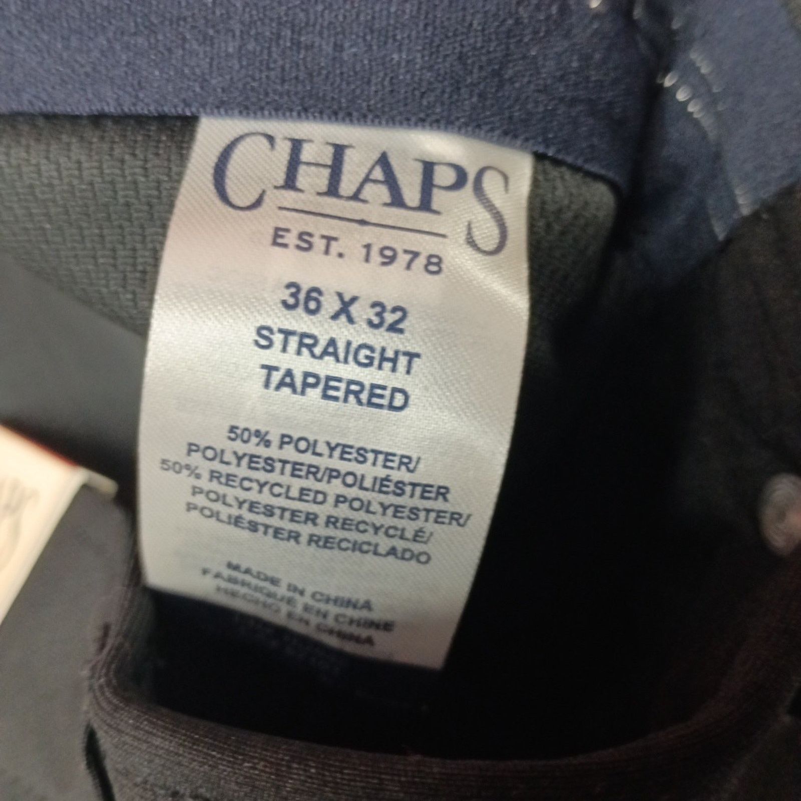 Chaps Chaps Straight Tapered Fit Pants Mens 36x32 Black Flex Waist Size US 36 / EU 52 - 5 Thumbnail