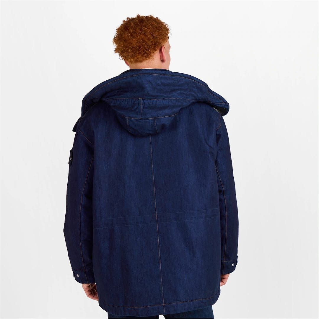 Stone Island o1g2r1mq0526 Denim Research Short Parka in Blue Size US XL / EU 56 / 4 - 4 Thumbnail