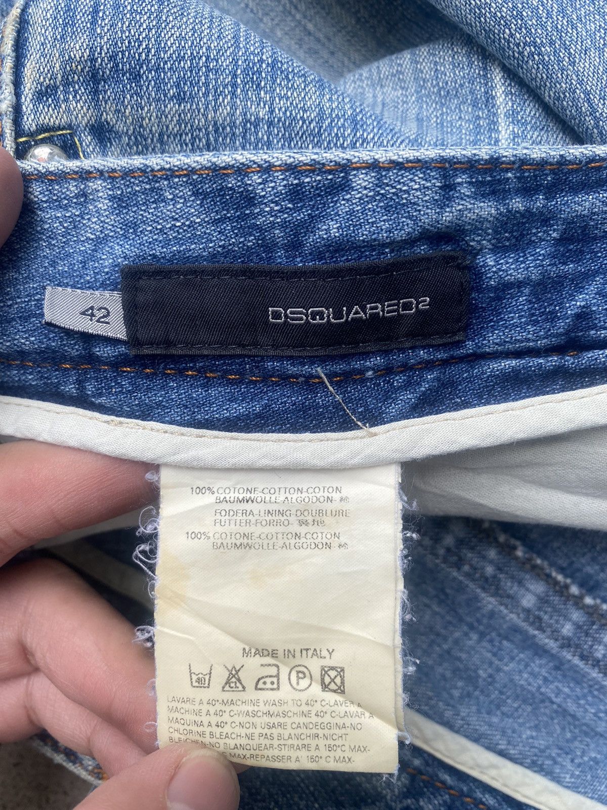 Designer × Dsquared2 × If Six Was Nine Flare Jeans Dsquared2 Faded Blue Low Rise Size US 31 - 23 Thumbnail