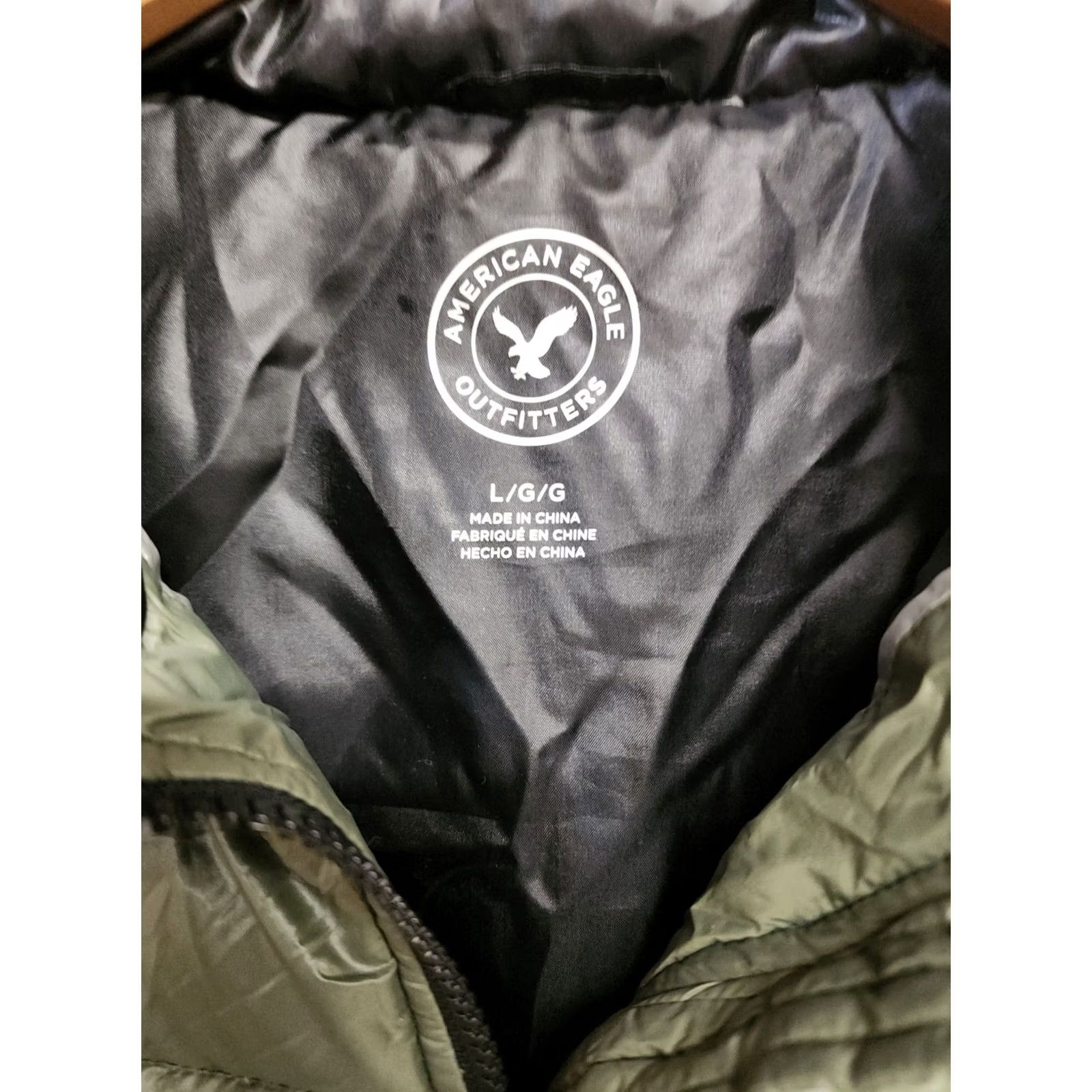 American Eagle Outfitters American Eagle Womens Vest Green Duck Down Full Zip Sleeveless Large L Size L / US 10 / IT 46 - 3 Thumbnail