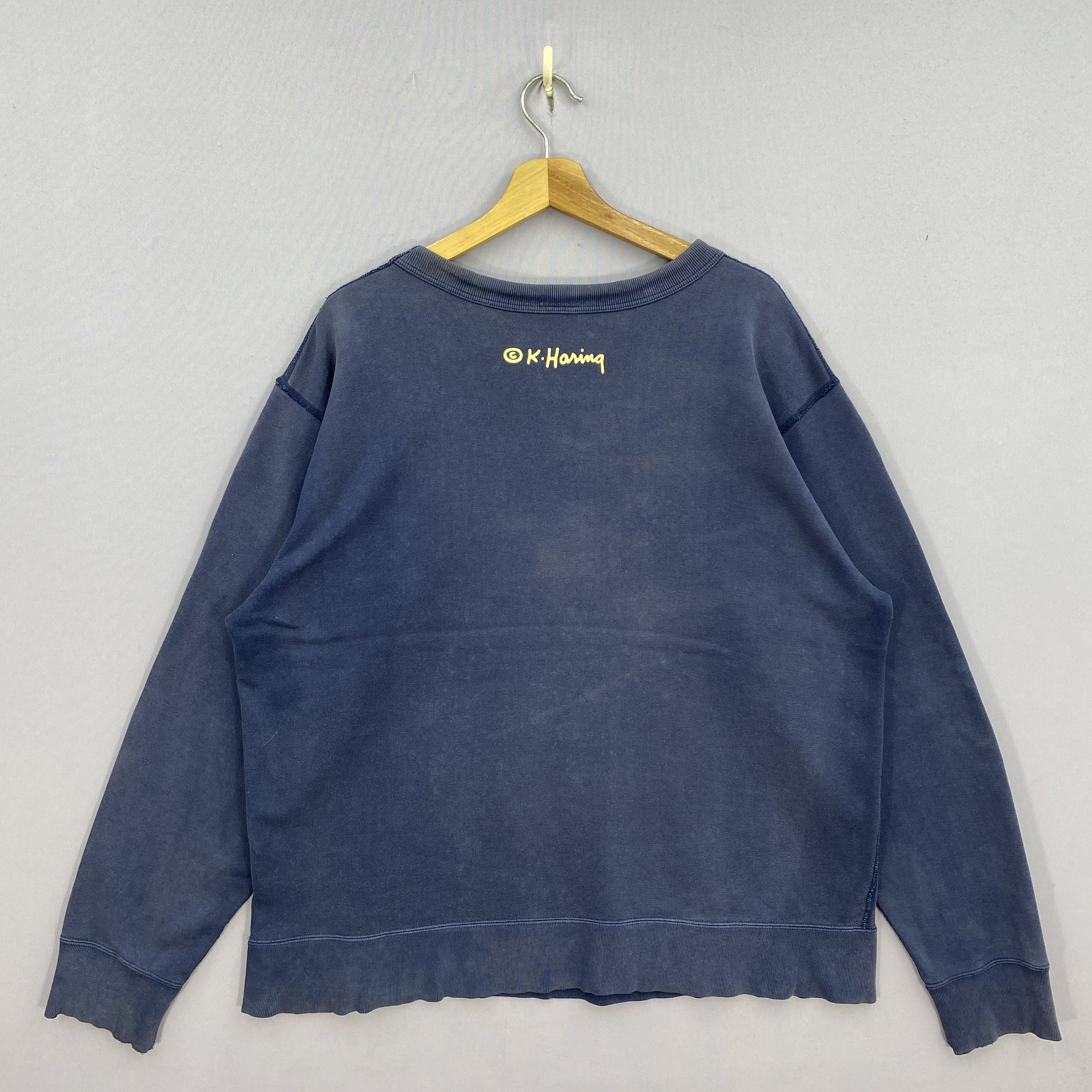 Keith Haring Vintage Faded Keith Haring Sweater New York 85 Sweatshirt Size US XL / EU 56 / 4 - 2 Thumbnail
