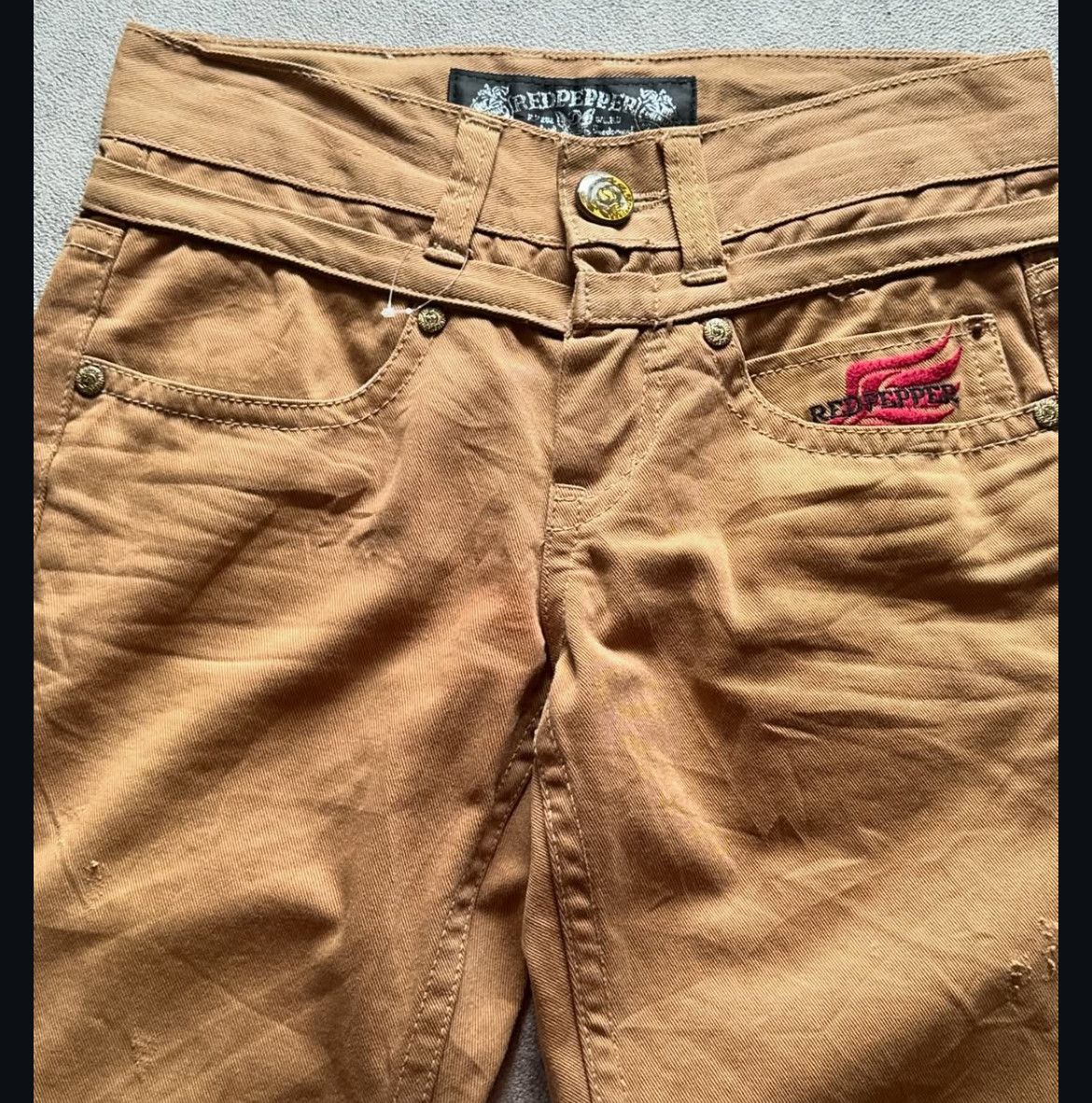 If Six Was Nine 2000s Red Pepper Special Edition Double Waist Jeans y2k Lgb Size US 30 / EU 46 - 4 Thumbnail