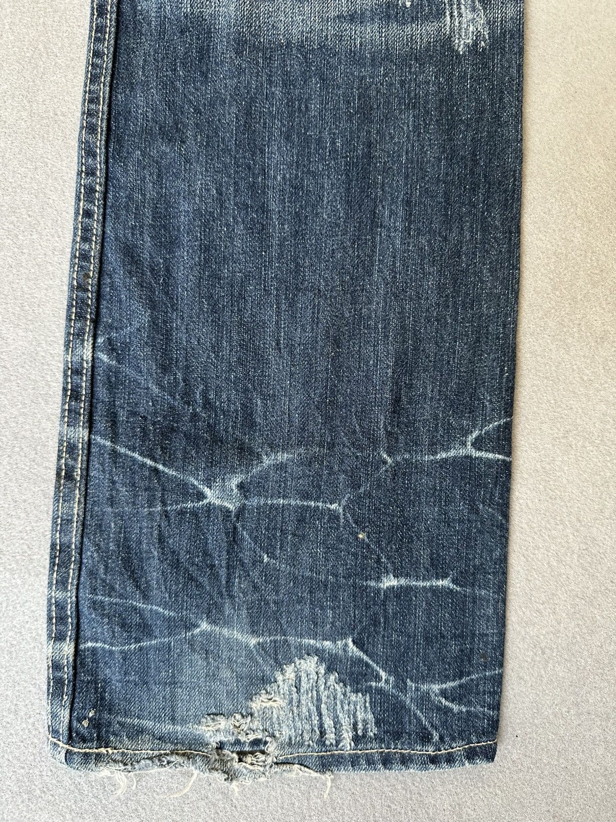 Japanese Brand FLARE Unbranded Splatter Distressed Denim Size US 33 - 10 Thumbnail