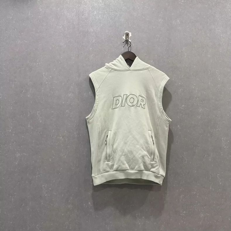 Dior Dior Solid color letter print sleeveless hooded sweatshirt Size US M / EU 48-50 / 2 - 1 Thumbnail