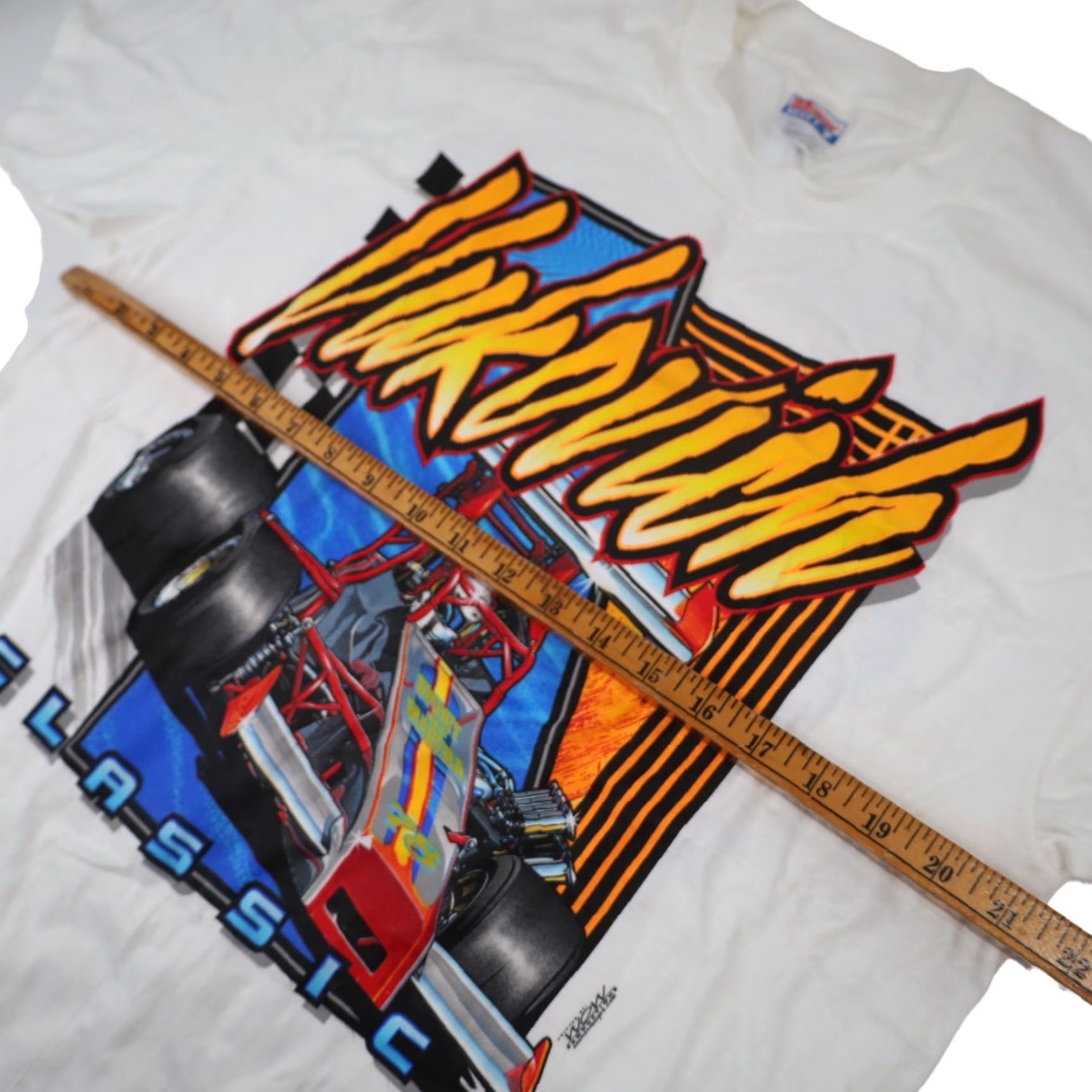Vintage VINTAGE Vukovich Classic Sprint Car Racing Graphic Shirt Men L White Graphics Sprint Car 8+/10 Size US L / EU 52-54 / 3 - 6 Thumbnail