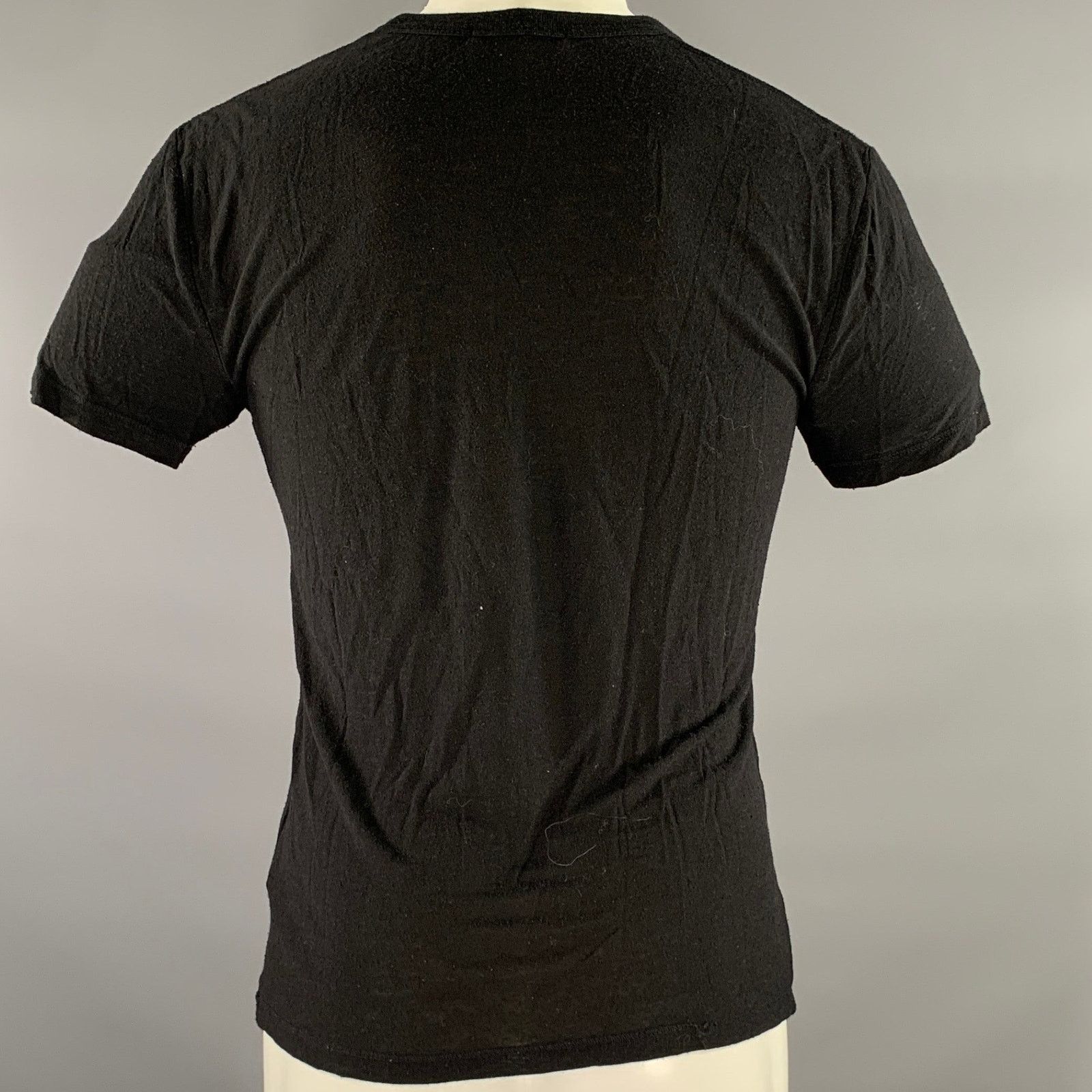 Alexander Wang ALEXANDER WANG Black Textured Silk Rayon See Through T-shirt Size XS / US 0-2 / IT 36-38 - 3 Thumbnail