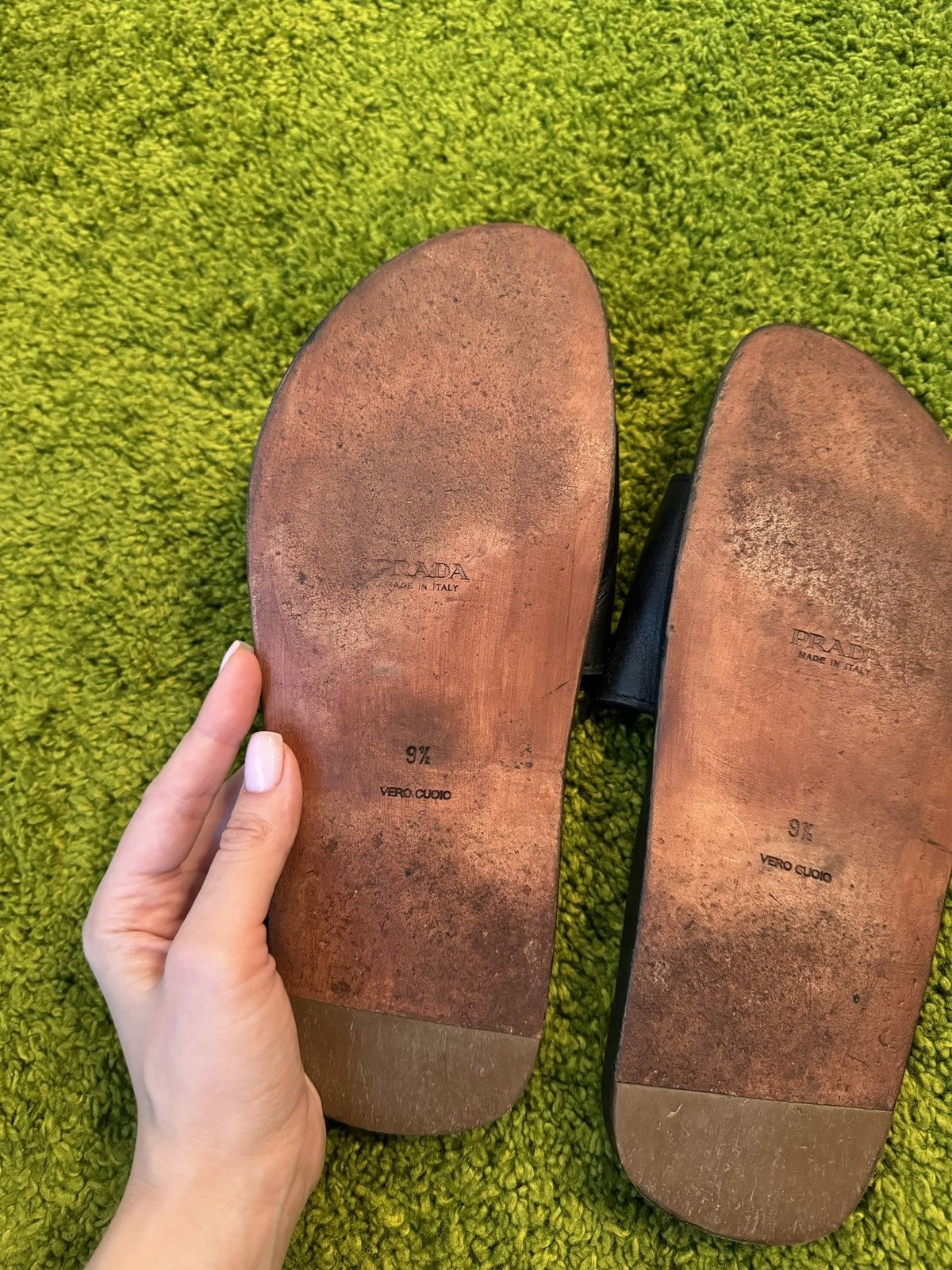 Prada Prada avant garde leather sandals flip flops Size US 9.5 / EU 42-43 - 7 Thumbnail