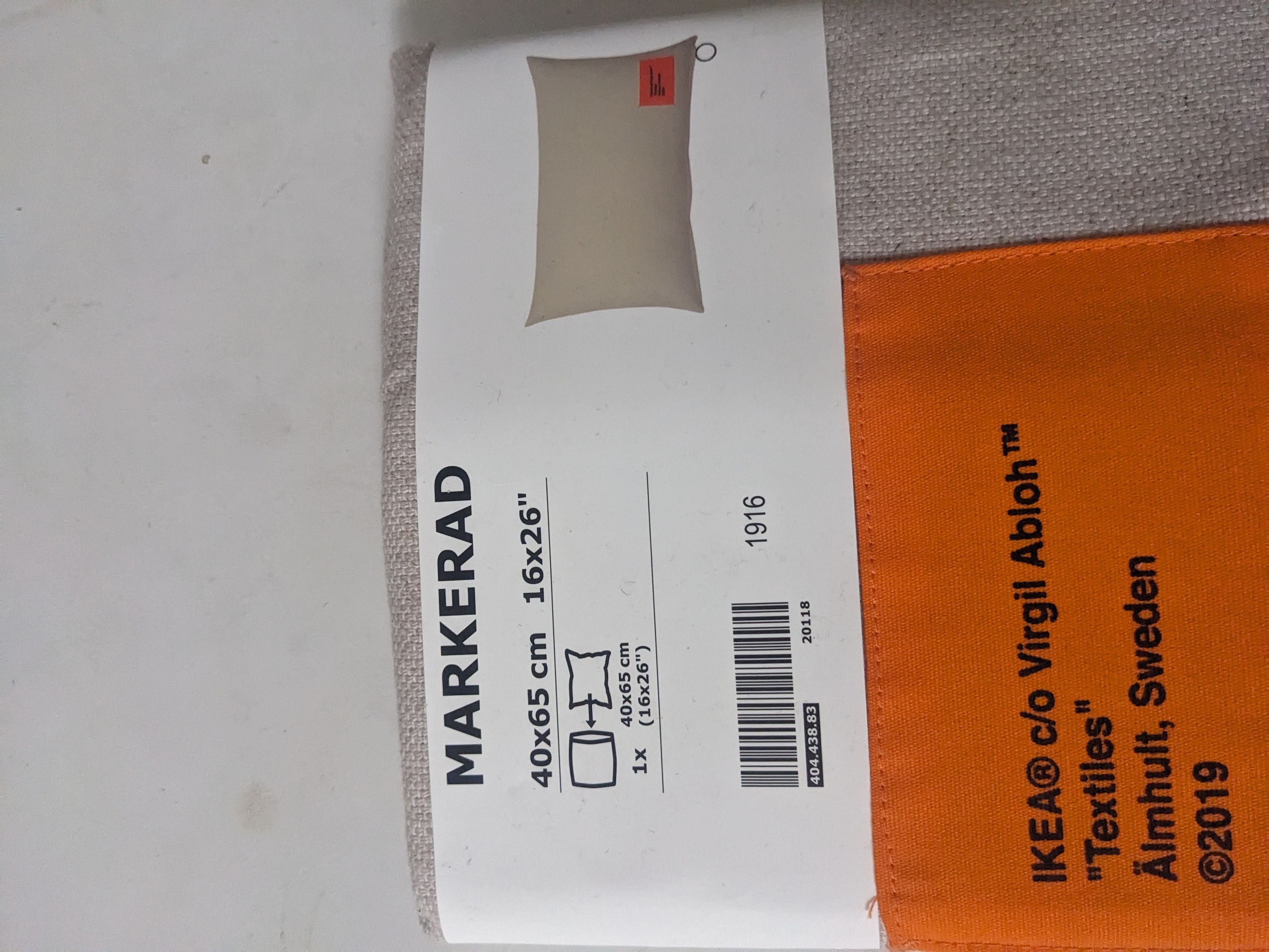 Ikea × Off-White Off White Ikea Virgil Markerad Pillow Case Size ONE SIZE - 2 Thumbnail