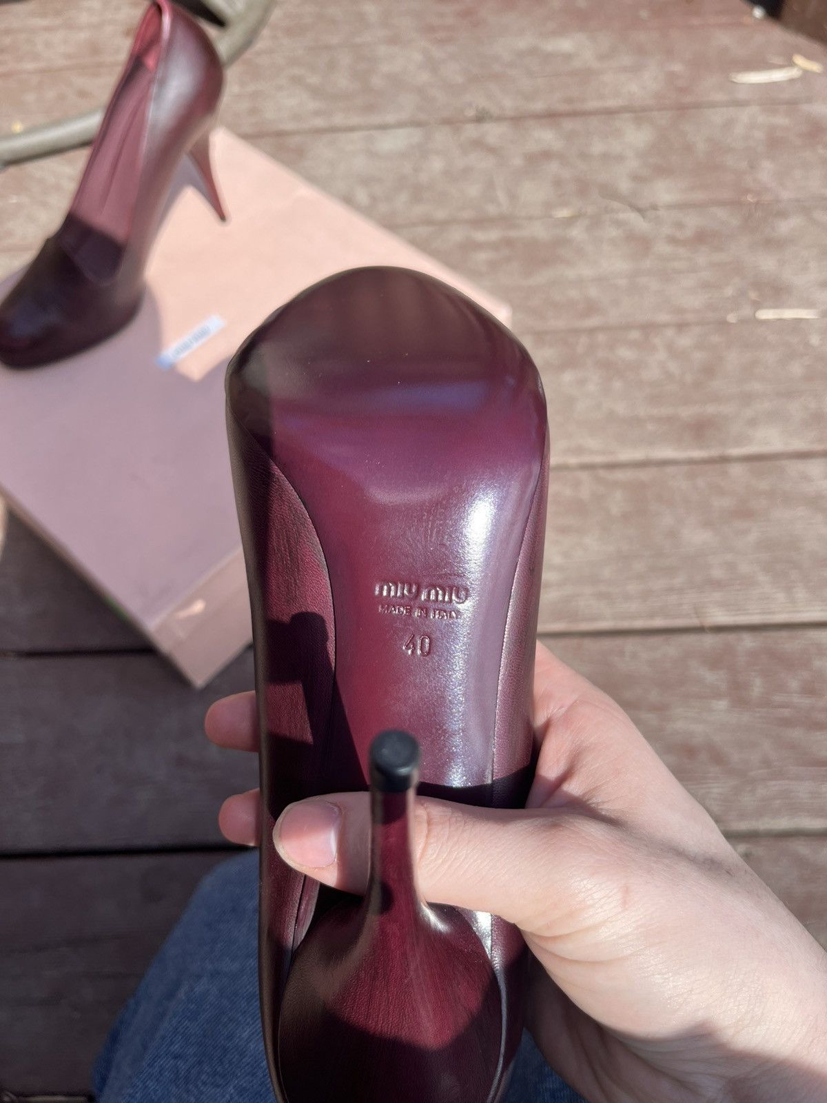 Miu Miu Miu Miu Burgundy Pumps Size US 10 / IT 40 - 7 Thumbnail