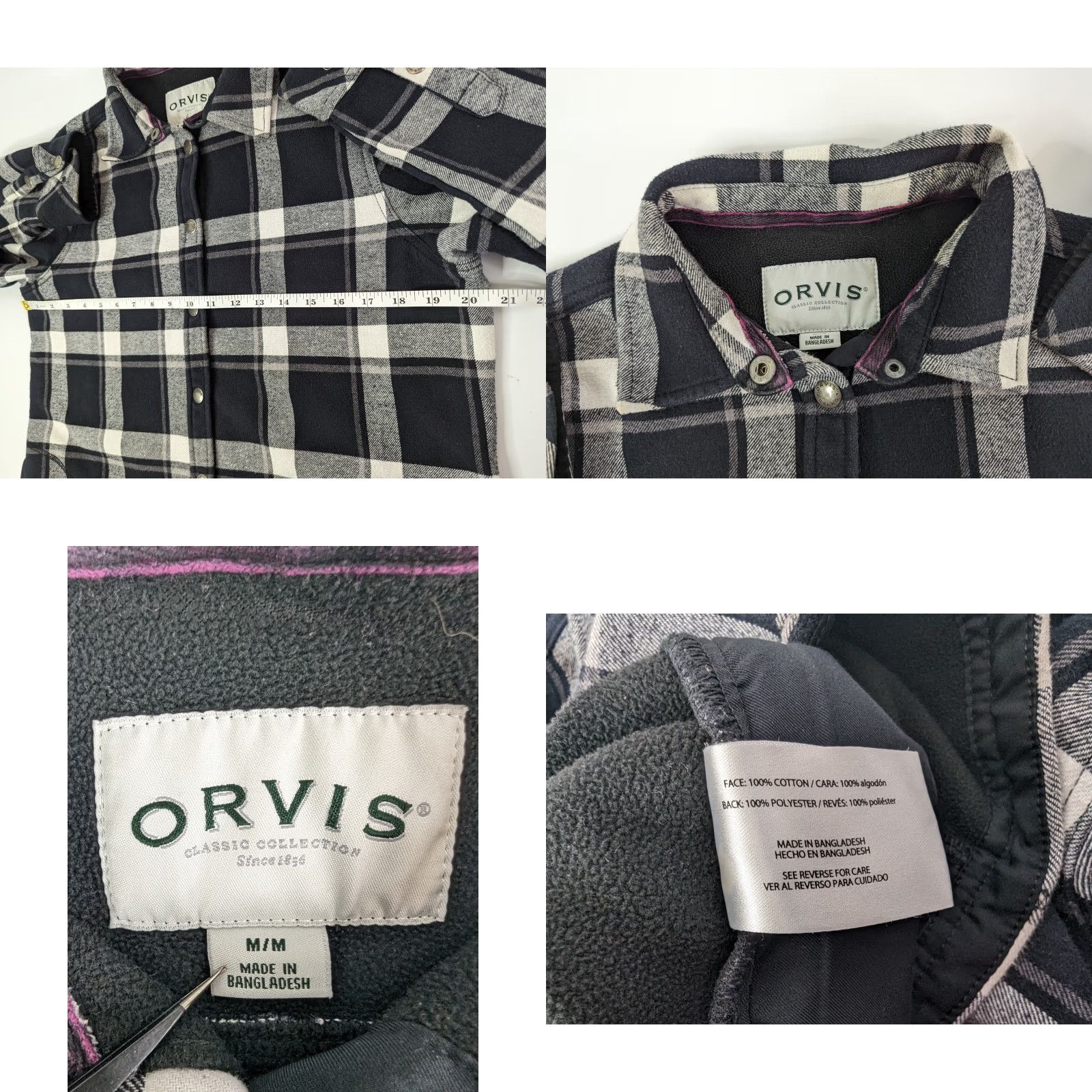 Orvis Orvis Jacket Shirt/Jac Plaid Fleece Lined Snap Front 2 Pockets Multicolor Women M Size M / US 6-8 / IT 42-44 - 8 Thumbnail