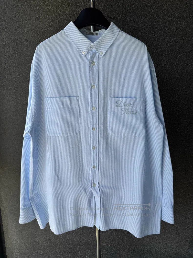 Dior Dior Size 41 Denim Tears Letter Embroidery Long-sleeved Shi Size US L / EU 52-54 / 3 - 1 Thumbnail