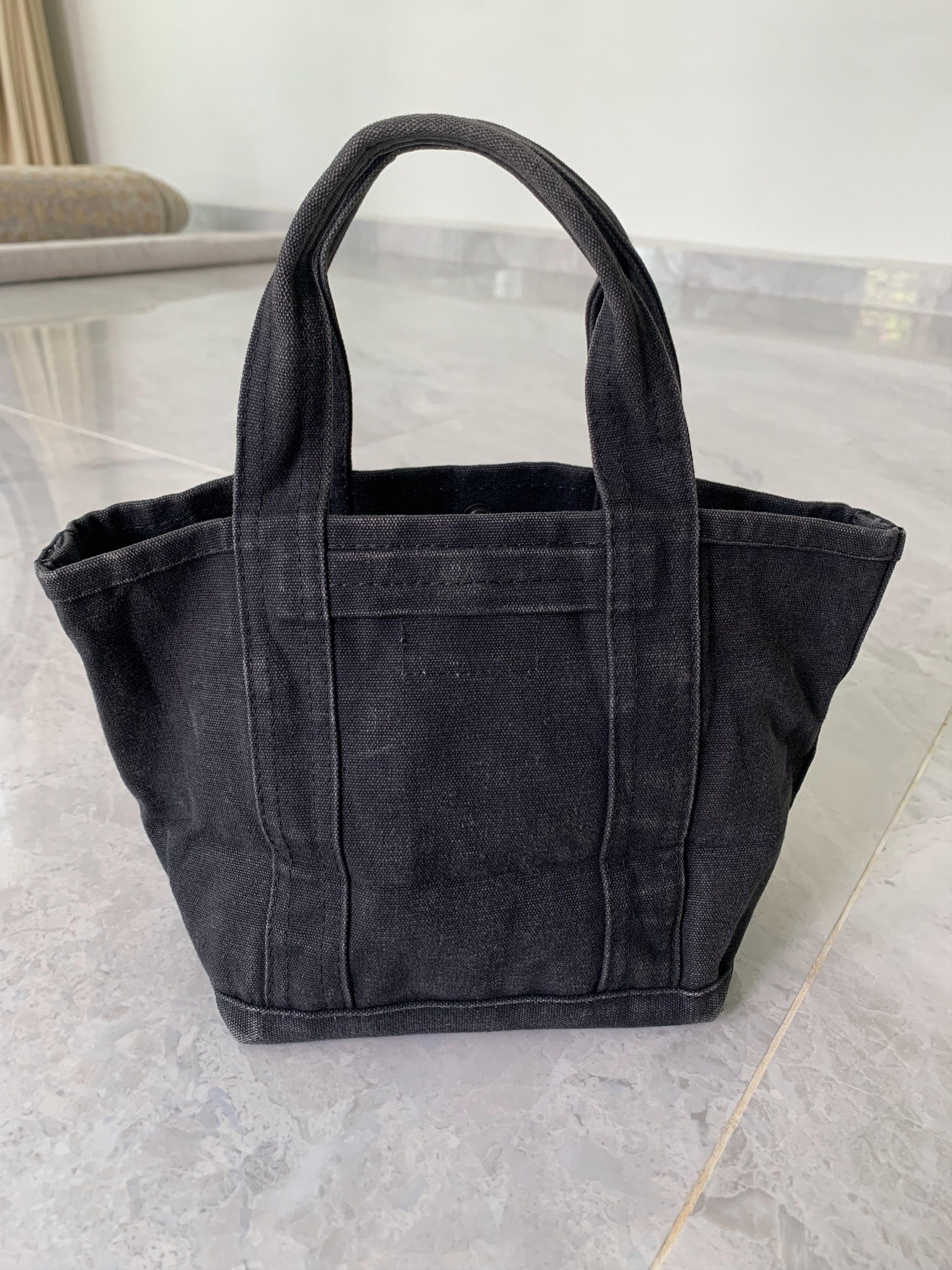 14oz Cotton Canvas Inside Double Pocket Mini Tote Bag