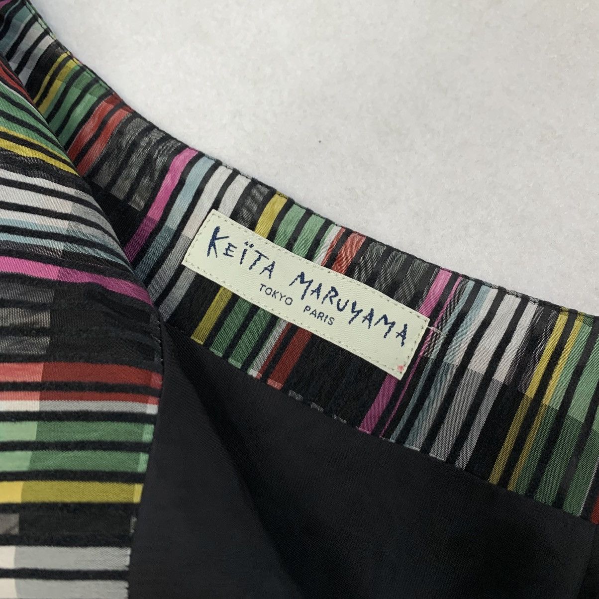 KEITAMARUYAMA Keita Maruyama AW2004-2005 Multicolor Striped Mermaid Skirt Size 26" / US 2 / IT 38 - 5 Thumbnail