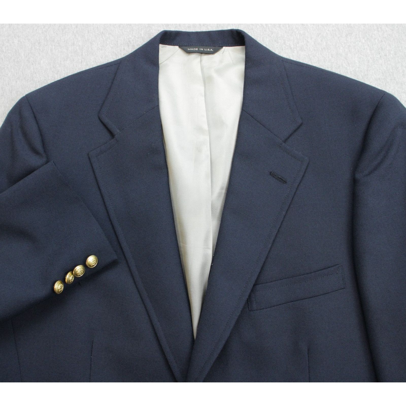 Chaps Ralph Lauren Chaps Ralph Lauren Blazer 42R Mens Navy Golden Buttons Size 42R - 1 Thumbnail
