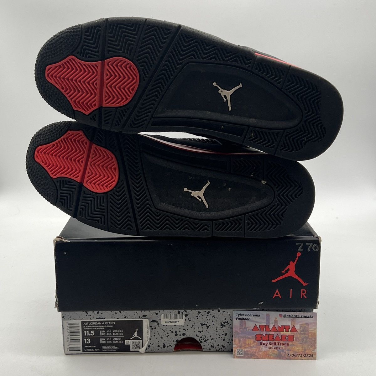 Jordan Brand Air Jordan 4 red Thunder Size US 11.5 / EU 44-45 - 8 Thumbnail