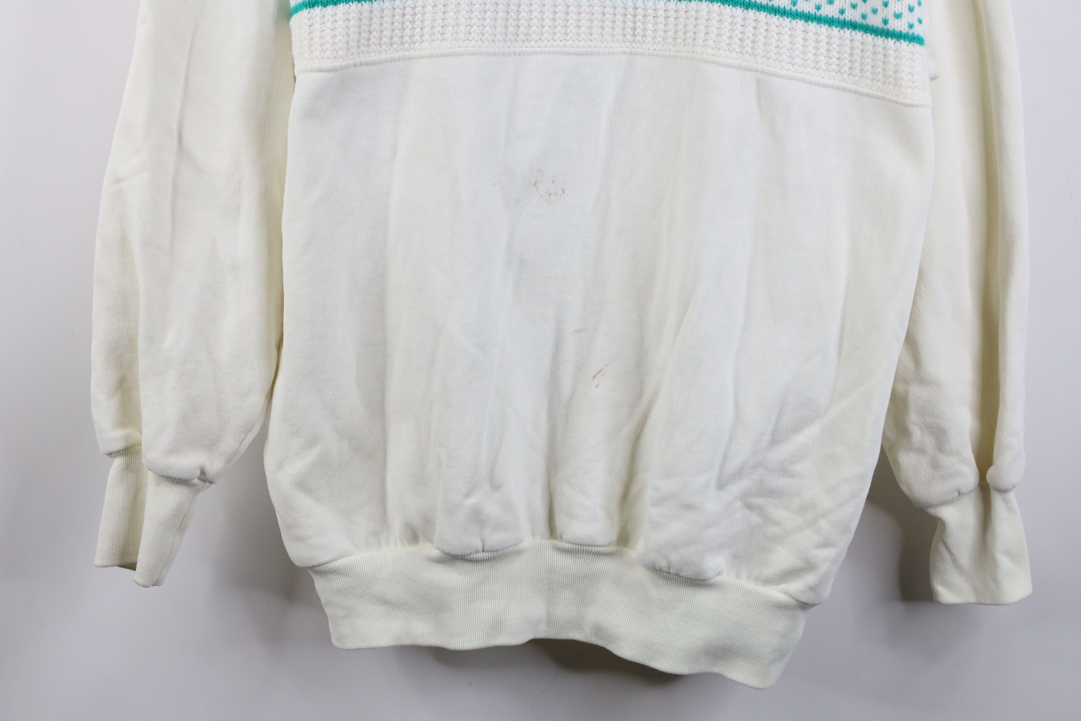 Vintage Vintage 90s Streetwear Flower Collared Sweatshirt USA Size L / US 10 / IT 46 - 3 Thumbnail