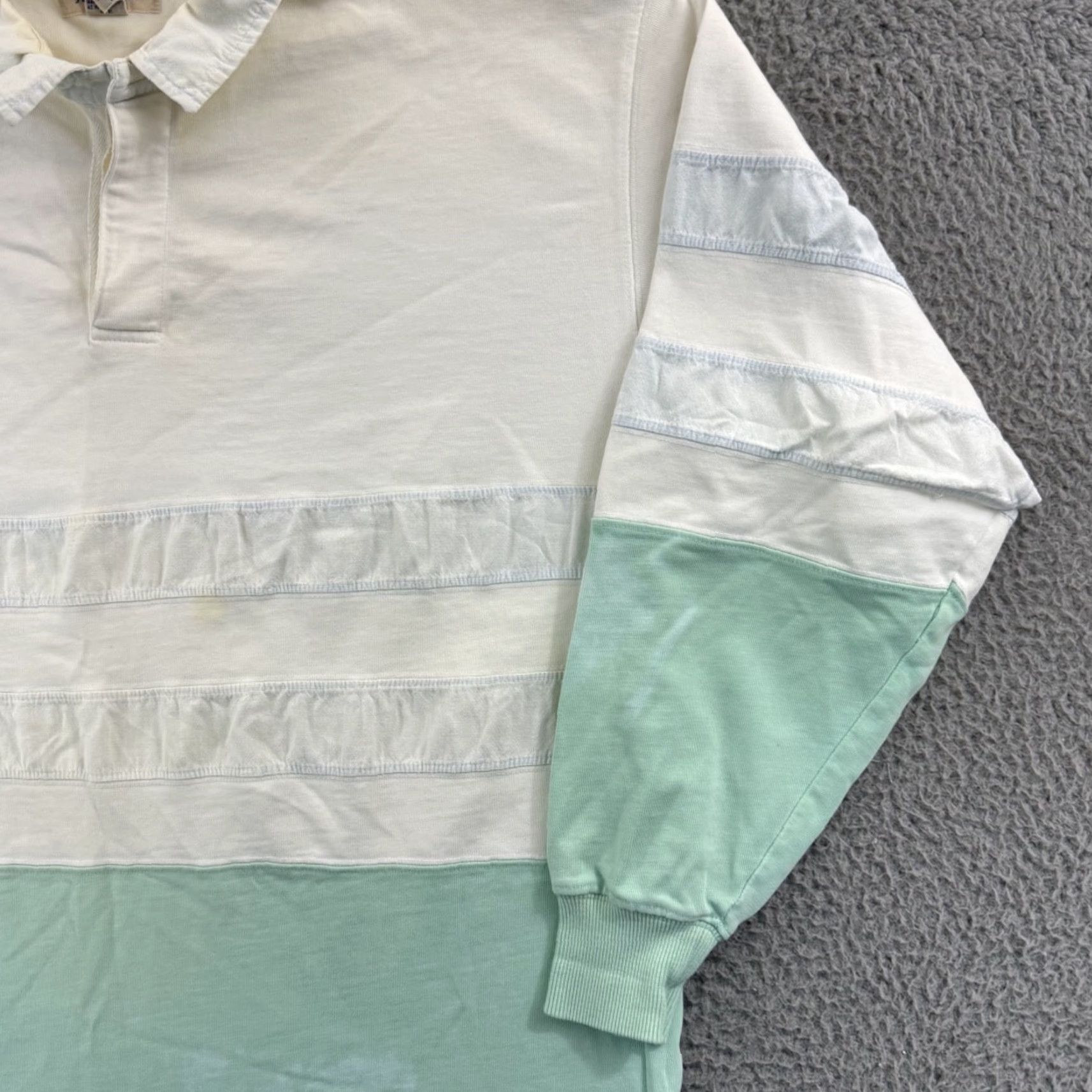 Vintage VINTAGE St Johns Bay Shirt Mens XL Striped Long Sleeve Rugby 90s Polo Striped Size US XL / EU 56 / 4 - 5 Thumbnail