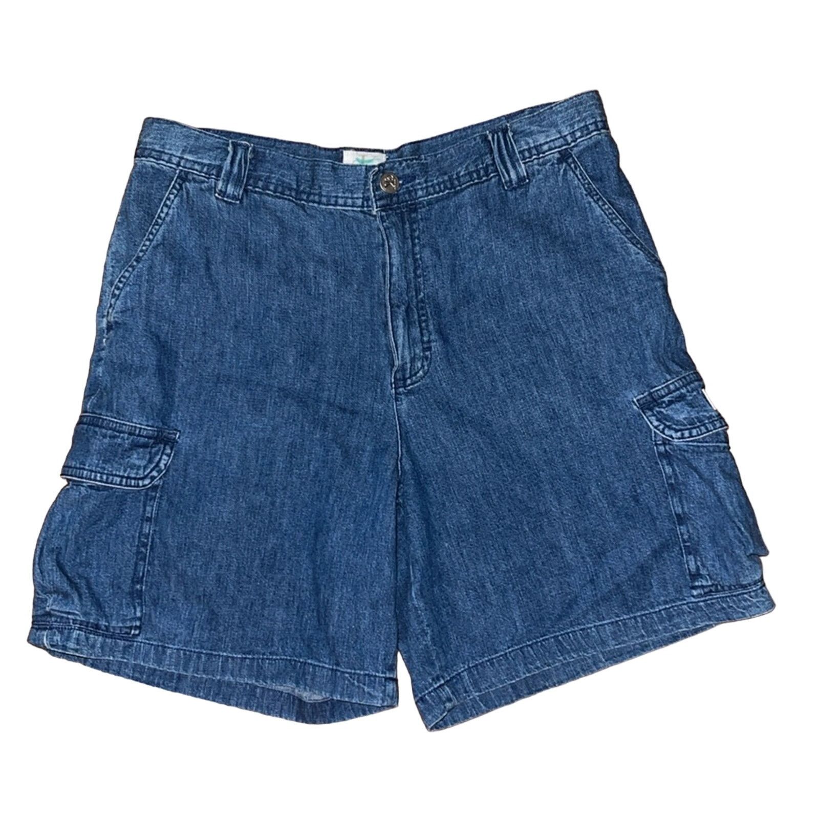 Calvin Klein Vintage90s Calvin Klein Cargo Denim Shorts Size 10 Size 32" / US 10 / IT 46 - 1 Thumbnail