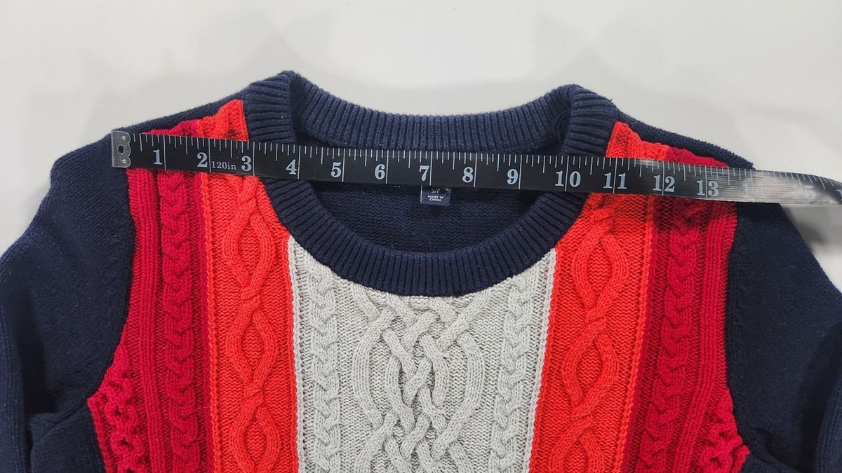 Tommy Hilfiger Tommy Hilfiger Cable Knit Crewneck Sweater 100% Cotton Sz S Size S / US 4 / IT 40 - 3 Thumbnail