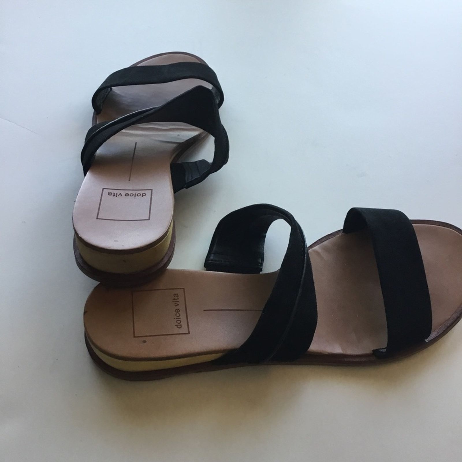 Dolce Vita Dolce Vita Black Slip On Sandals Size US 6.5 / IT 36.5 - 4 Thumbnail
