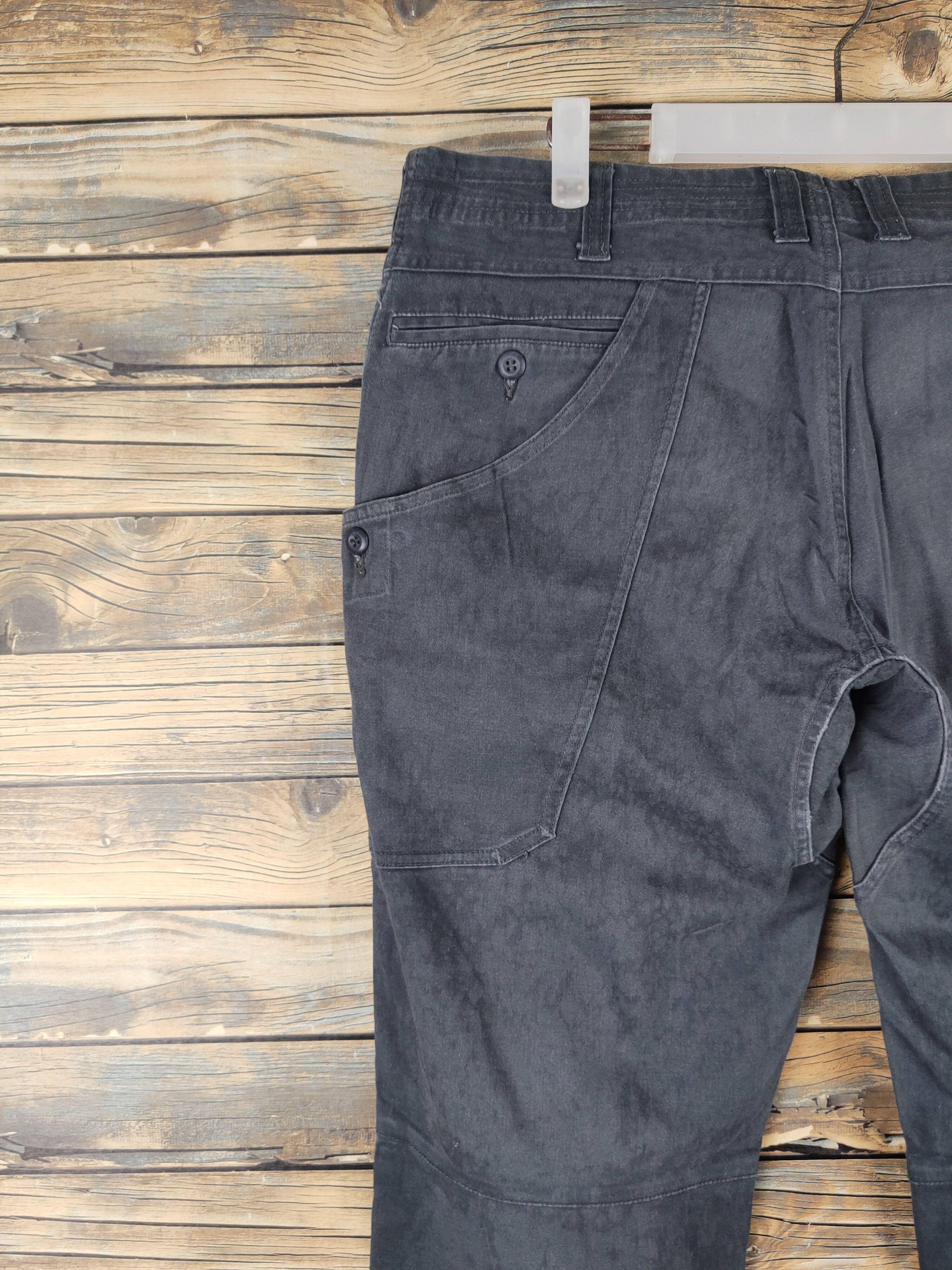 Japanese Brand DL Gladiator Black Faded Multipocket Cargo Pants #2345 Size 34" / US 12 / IT 48 - 8 Thumbnail