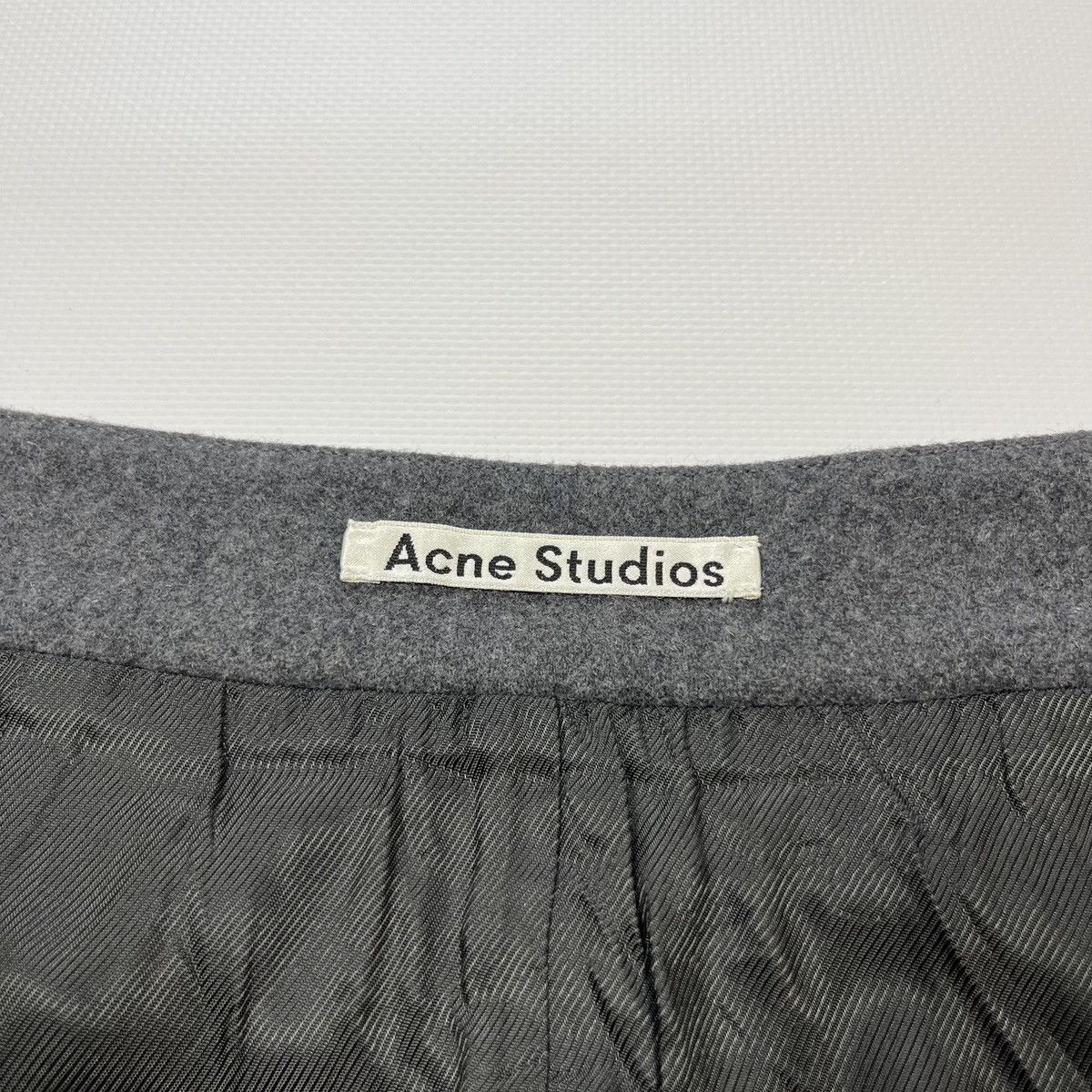 Acne Studios Acne Studios Suraya Flannel Mini Skirt Wool Size 34 Zip Gray Size 34" / US 12 / IT 48 - 7 Thumbnail