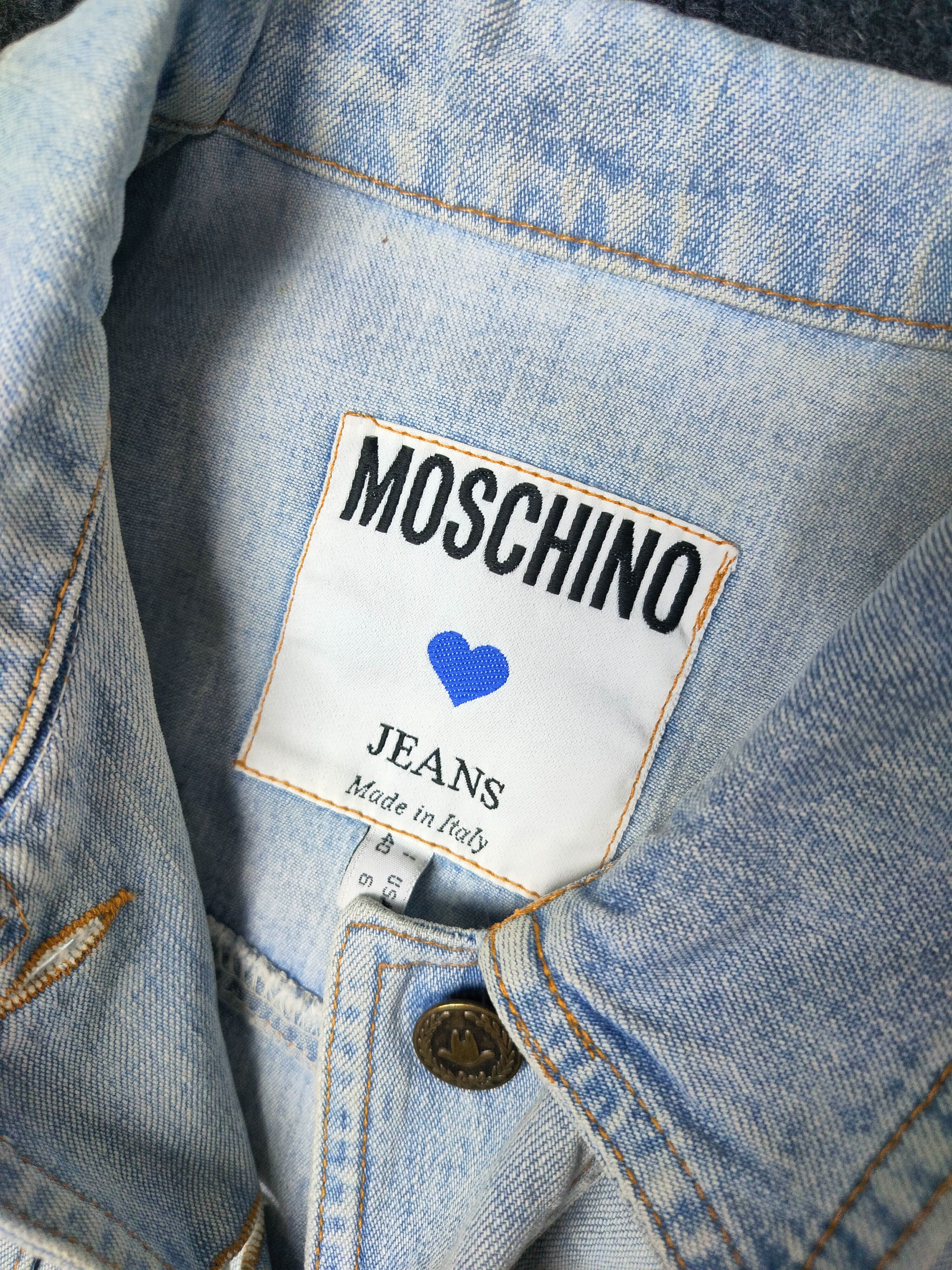 Moschino Vintage Moschino Jeans 1990's Denim Jacket Size S / US 4 / IT 40 - 8 Thumbnail