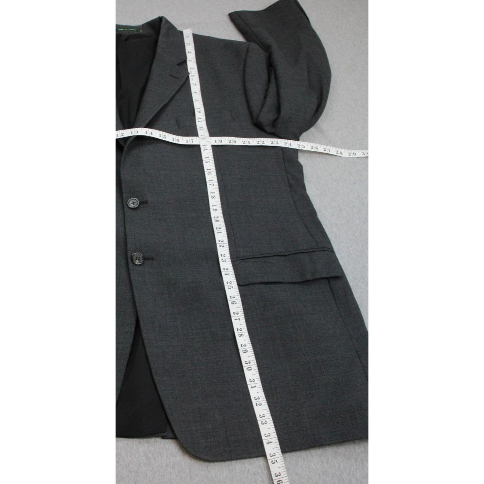Ralph Lauren Lauren Ralph Lauren Blazer Mens Size 48L Gray Notch Lapel Size 48L - 9 Thumbnail