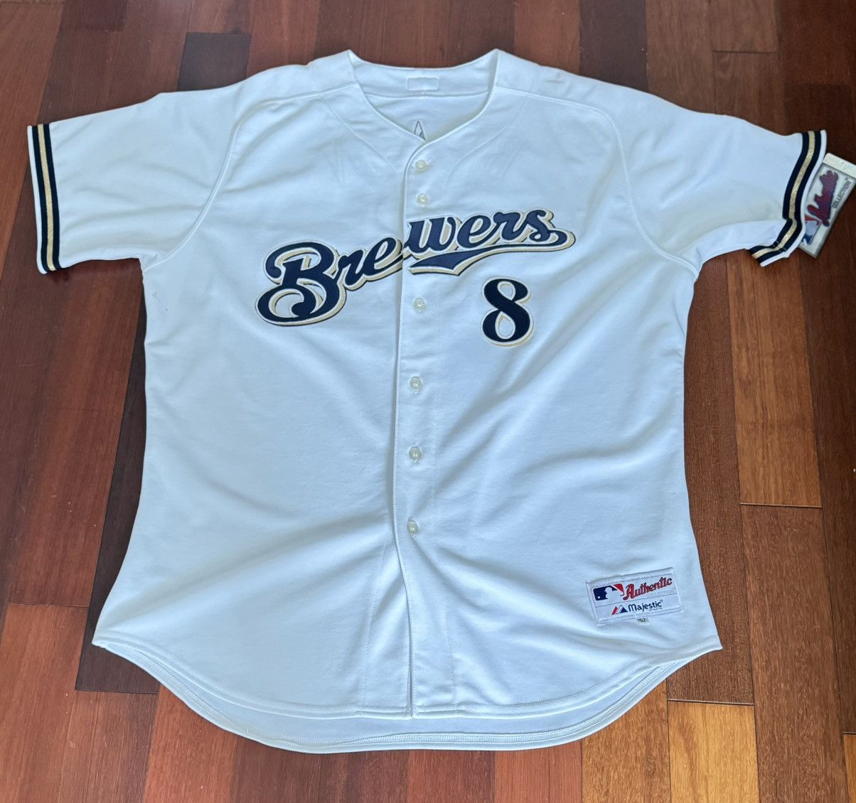 Majestic Ryan Braun Milwaukee Brewers MLB Stitched Jersey Size US XXL / EU 58 / 5 - 1 Thumbnail