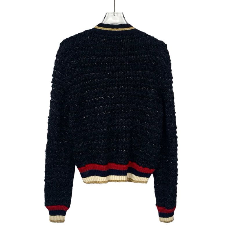 Gucci Gucci Black striped pearl button long-sleeved knitted cardi Size US S / EU 44-46 / 1 - 2 Thumbnail